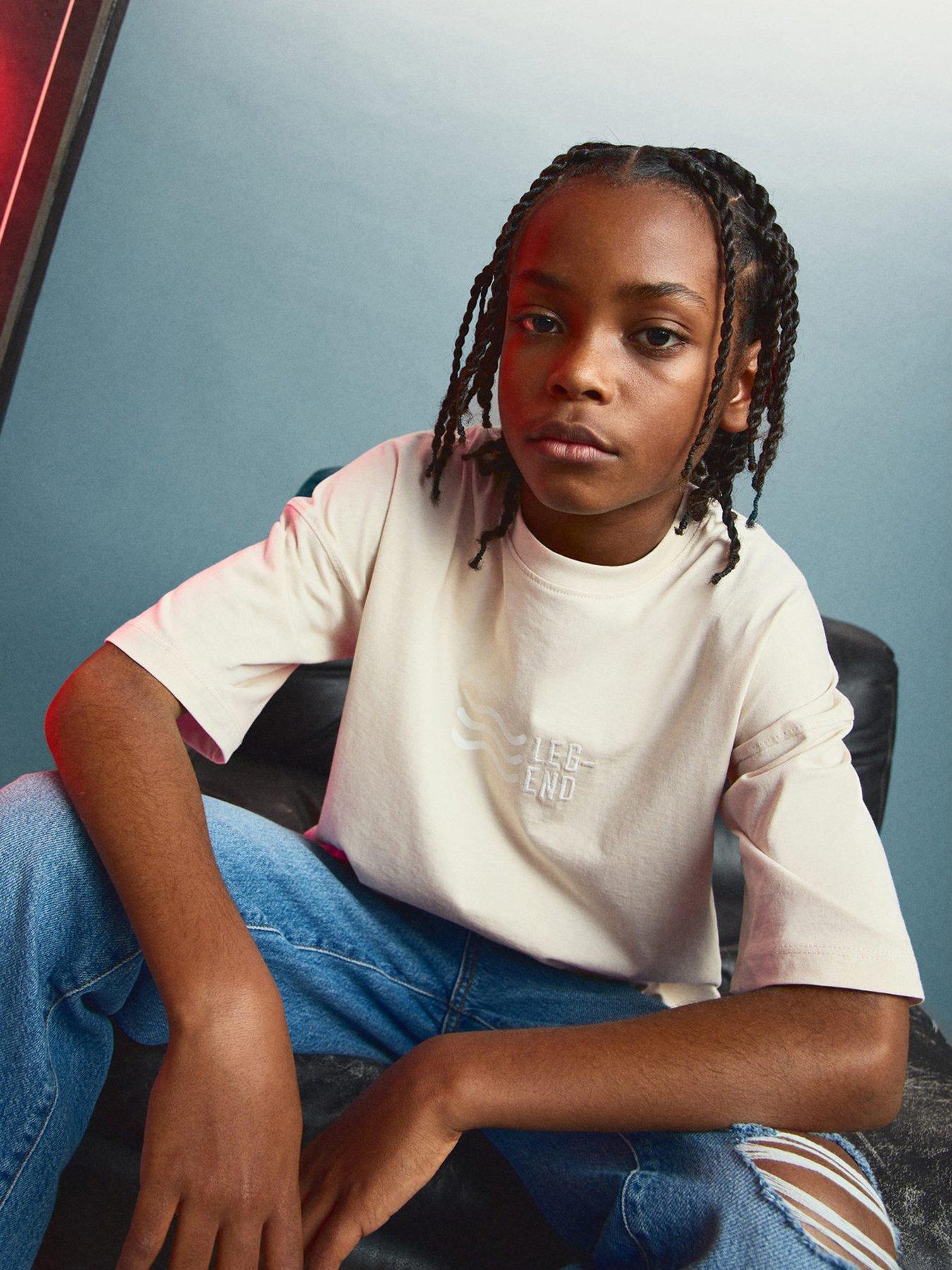 Image 1 of 5 of Mango Boys Legend Short Sleeve T-shirt - Beige