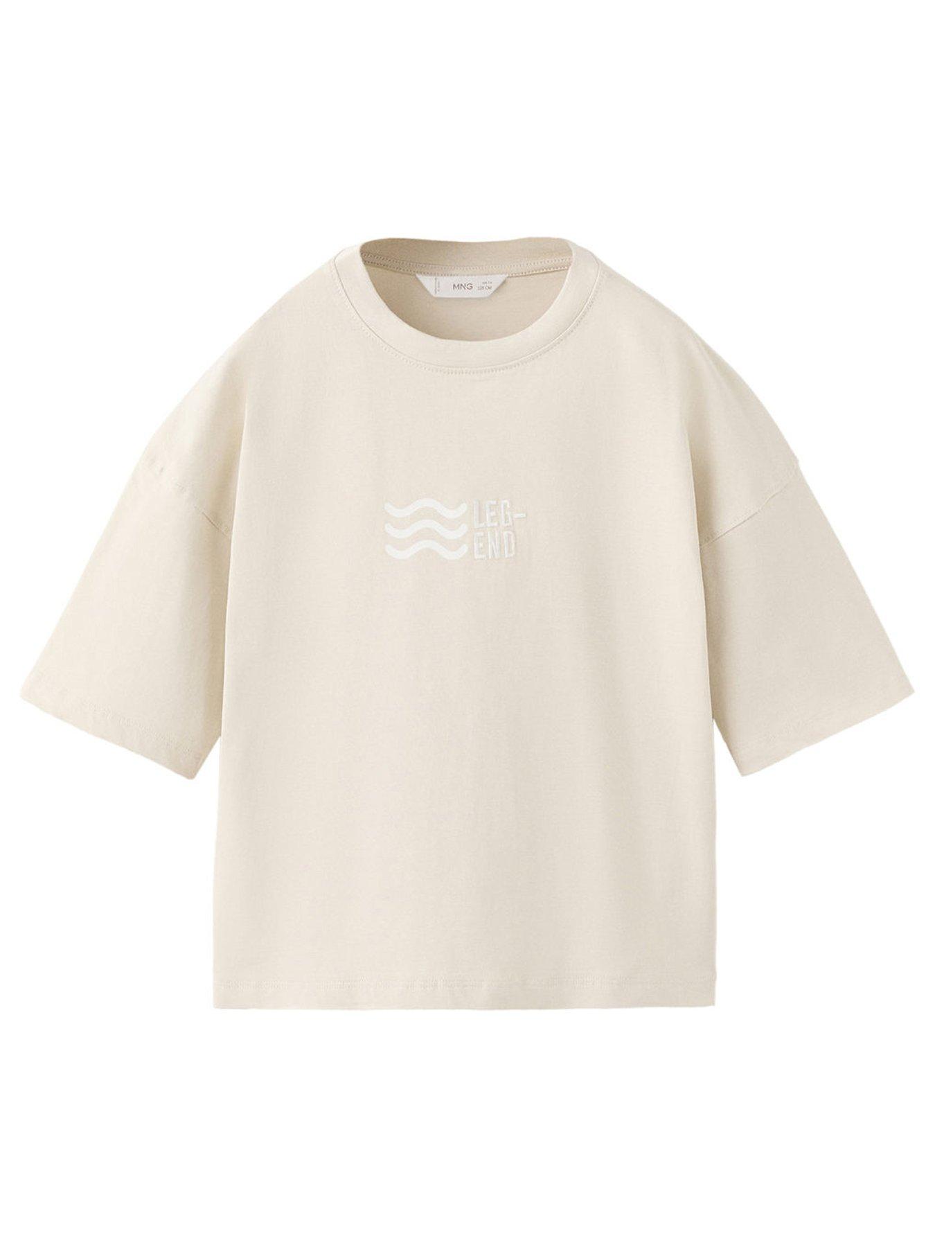 Image 2 of 5 of Mango Boys Legend Short Sleeve T-shirt - Beige