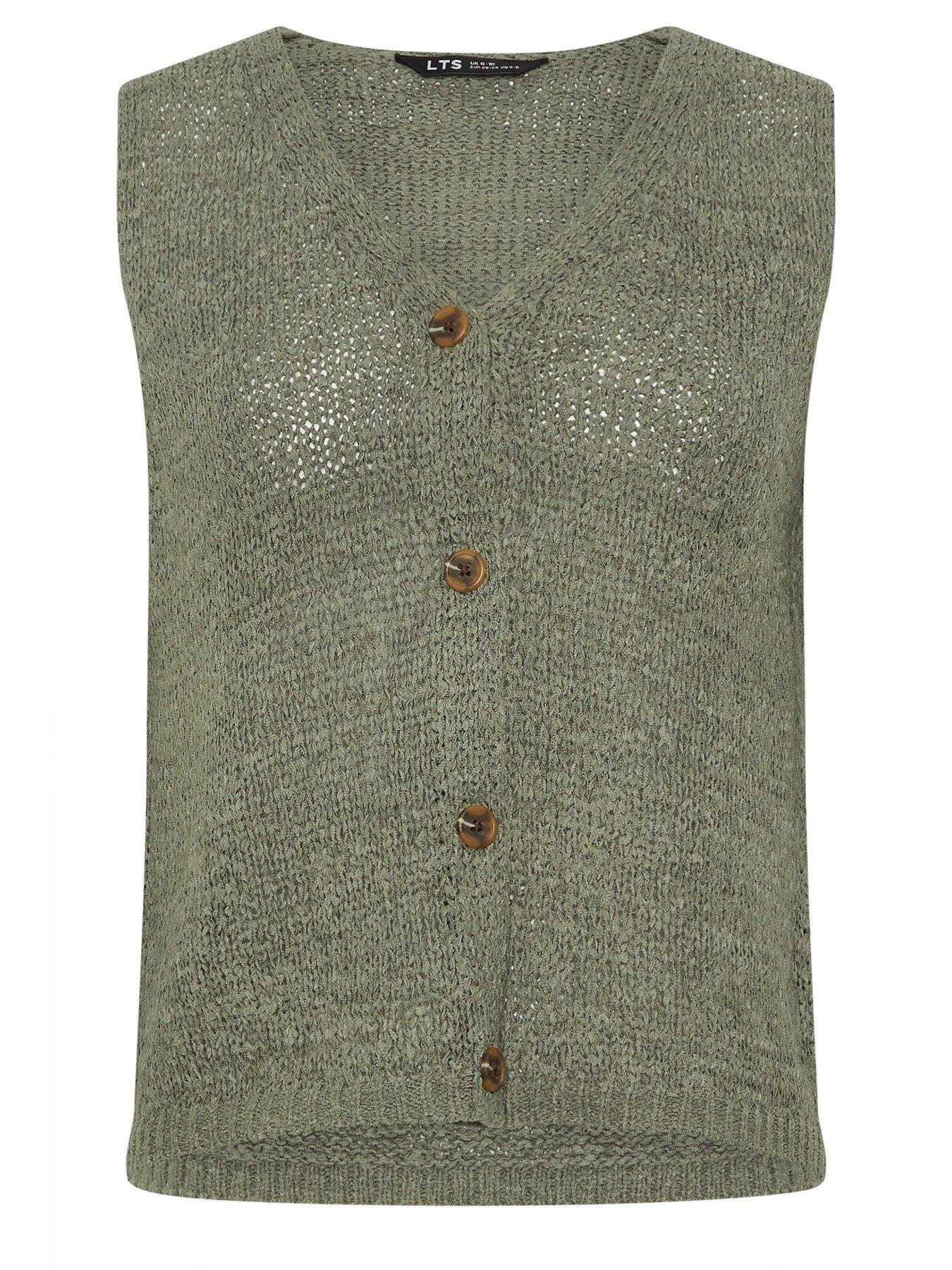 Image 5 of 5 of Long Tall Sally Tape Yarn Vest - Green