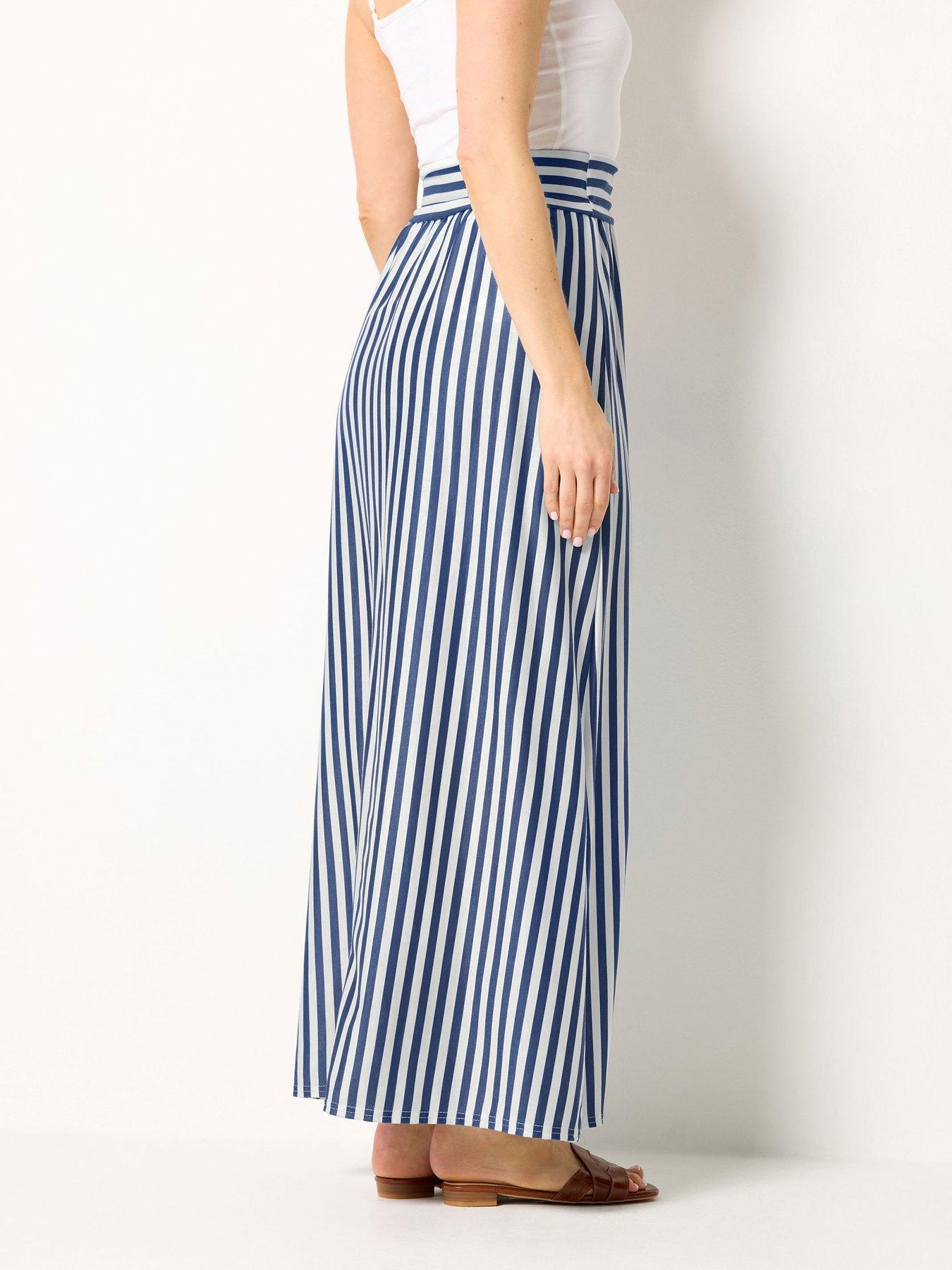 Image 2 of 5 of Long Tall Sally Tall Stripe Maxi Skirt