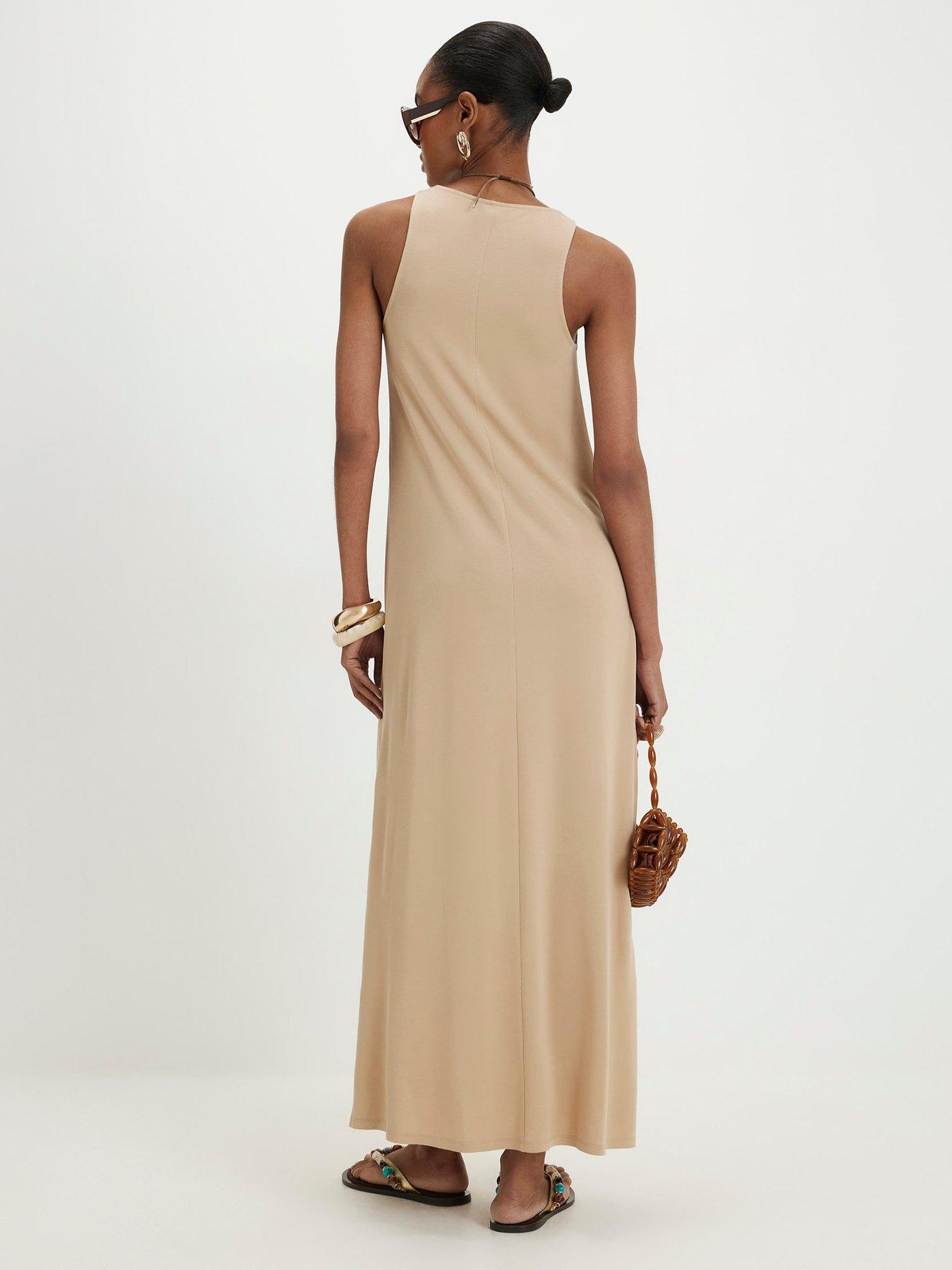 Image 2 of 6 of River Island Modal Maxi Dress - Beige