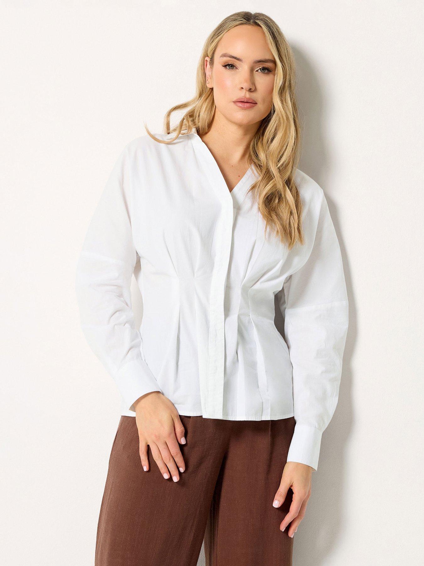 Long Tall Sally Tall Pleated Collar Shirt