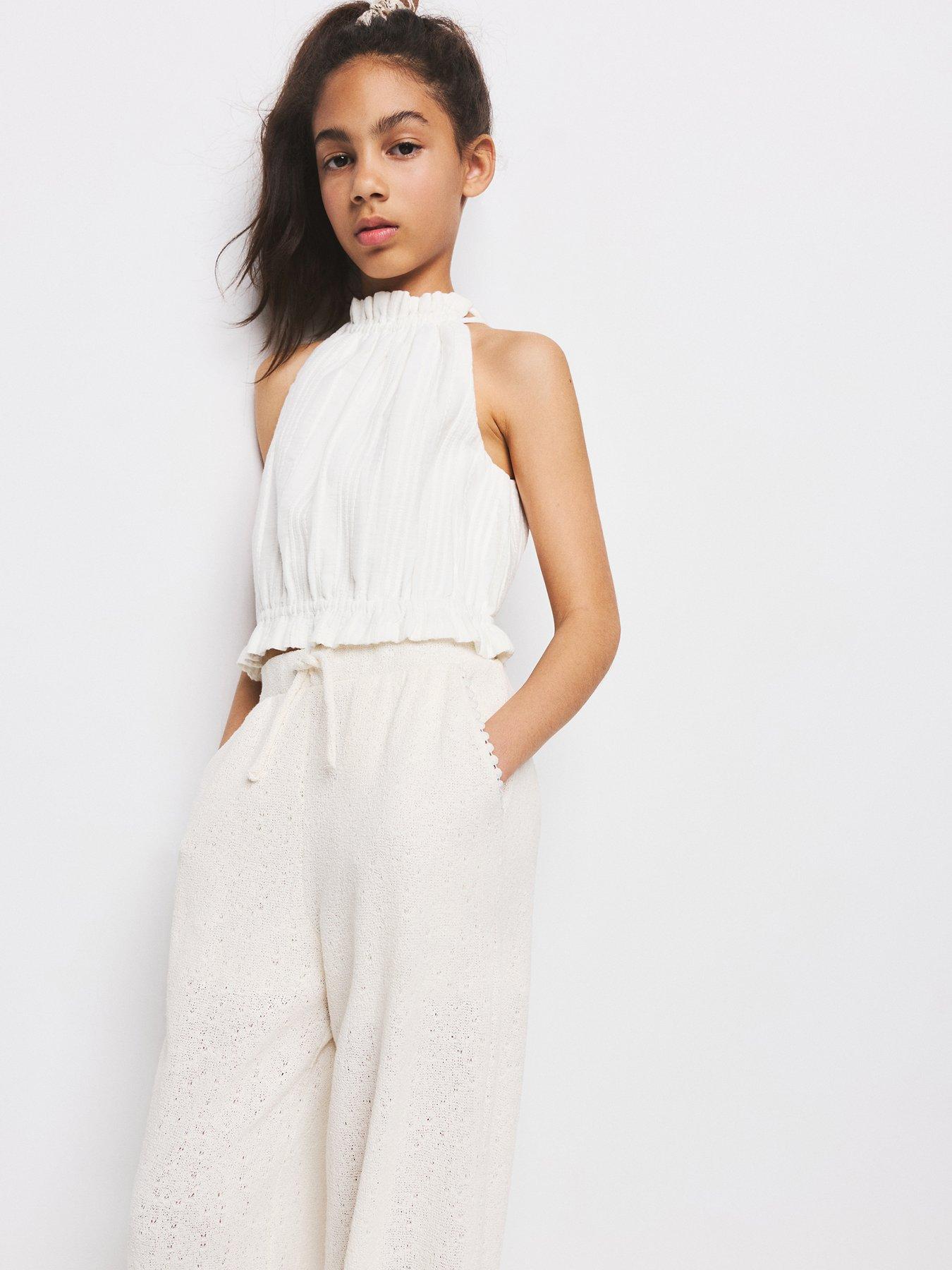 Mango Girls Sleeveless Blouse - White