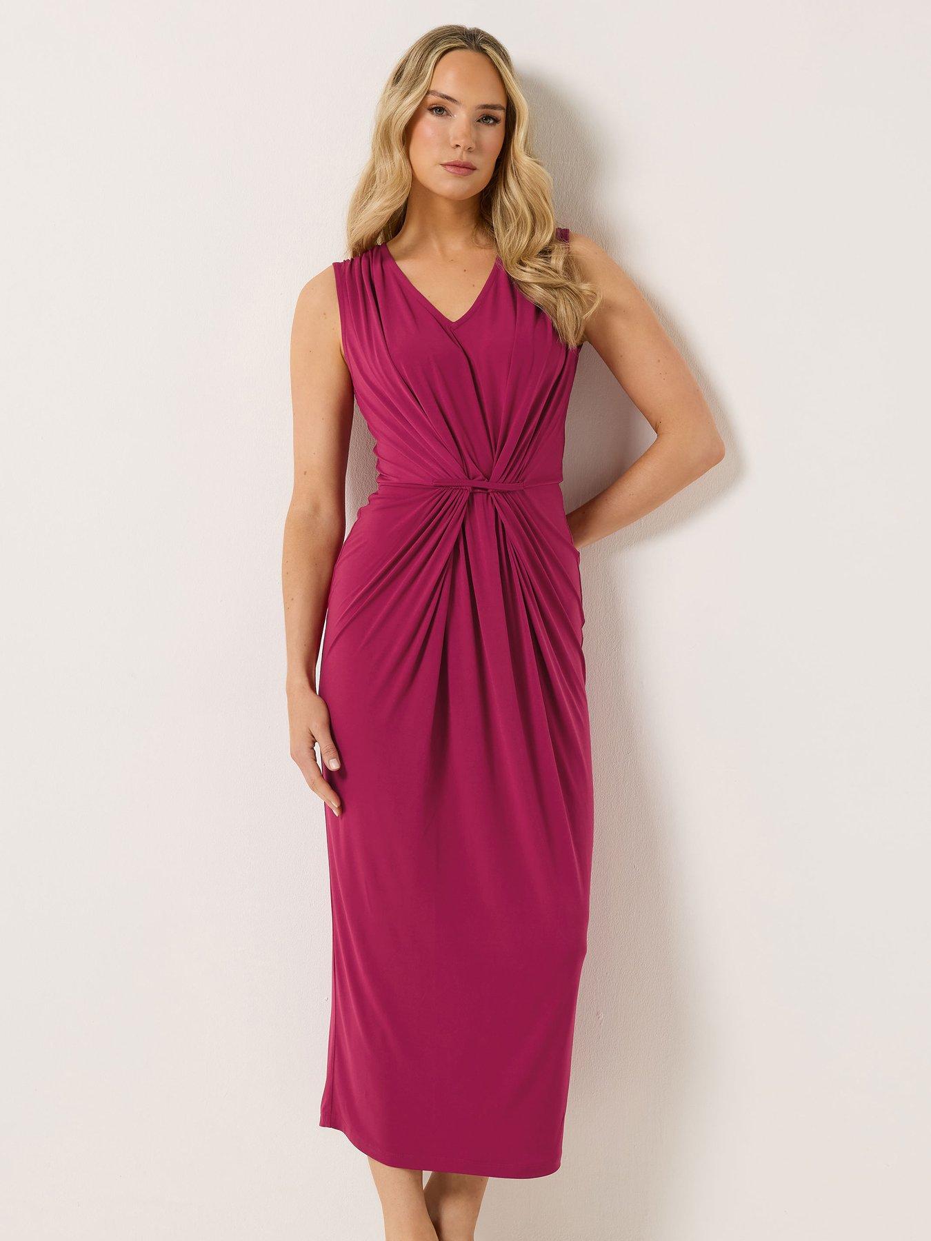 Long Tall Sally Sleeveless Split Midaxi Dress - Pink