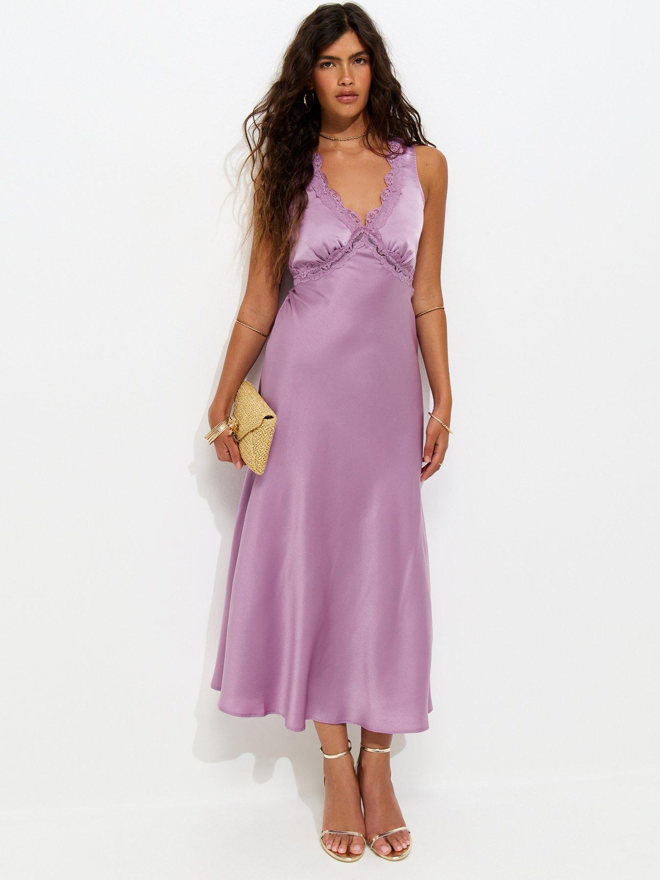 purple dress new look SUSPENDER A-LINE MIDI DRESS IN PURPLE-LATEST PARTY WEAR NEW LOOK DRESSES  SALE  Bella Galvan