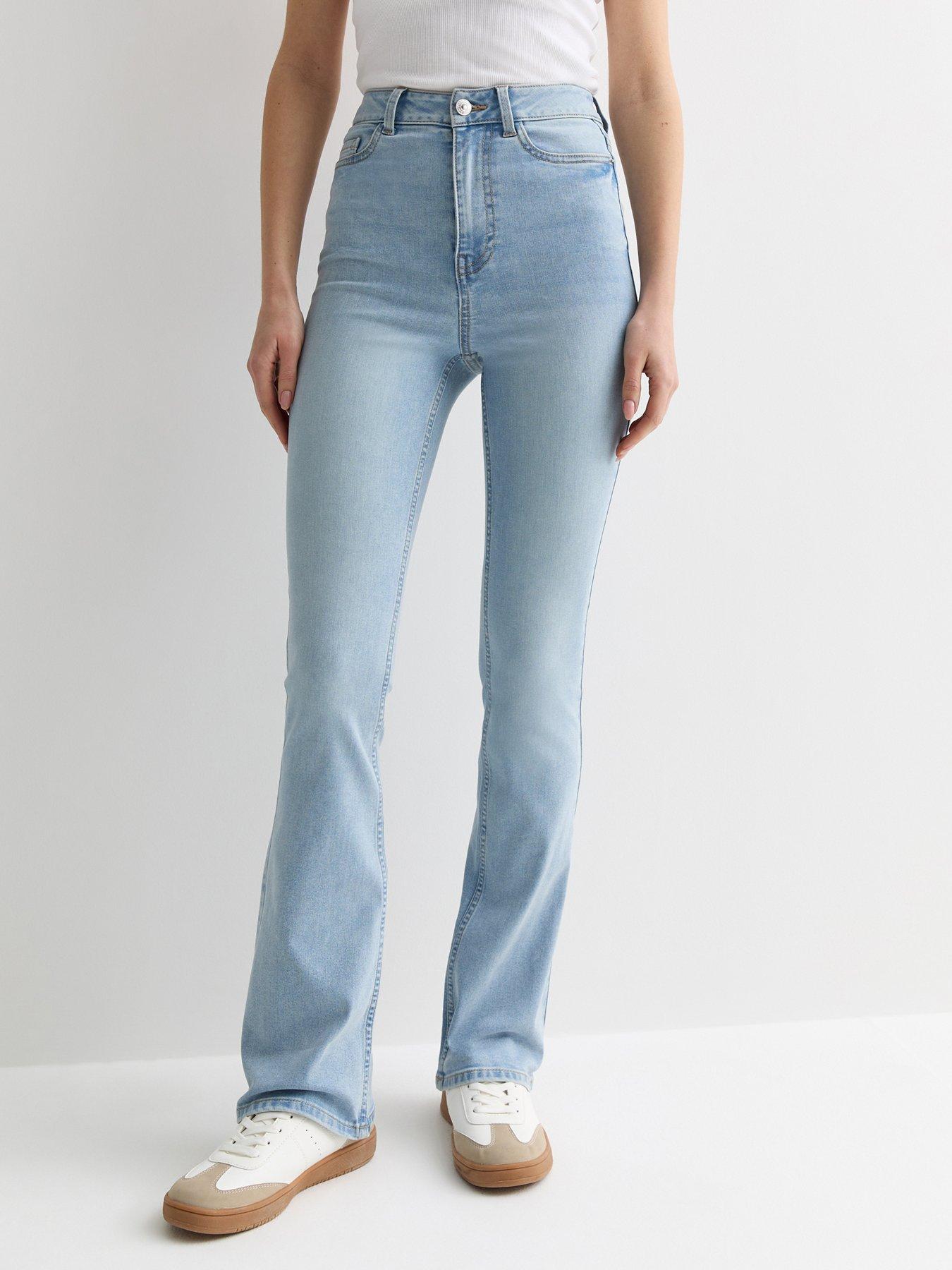 New Look Pale Waist Enhance Quinn Bootcut Stretch Denim Jeans - Blue