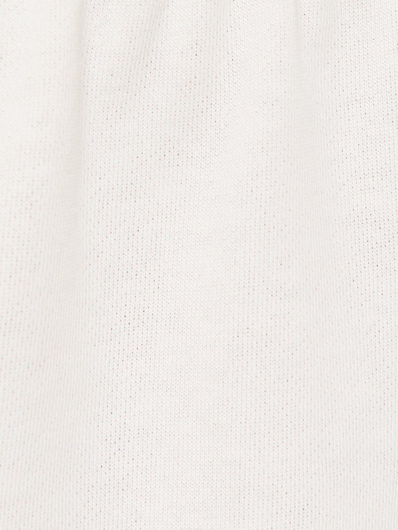 Image 5 of 5 of New Look Side Stripe Jersey Running Shorts - Cream
