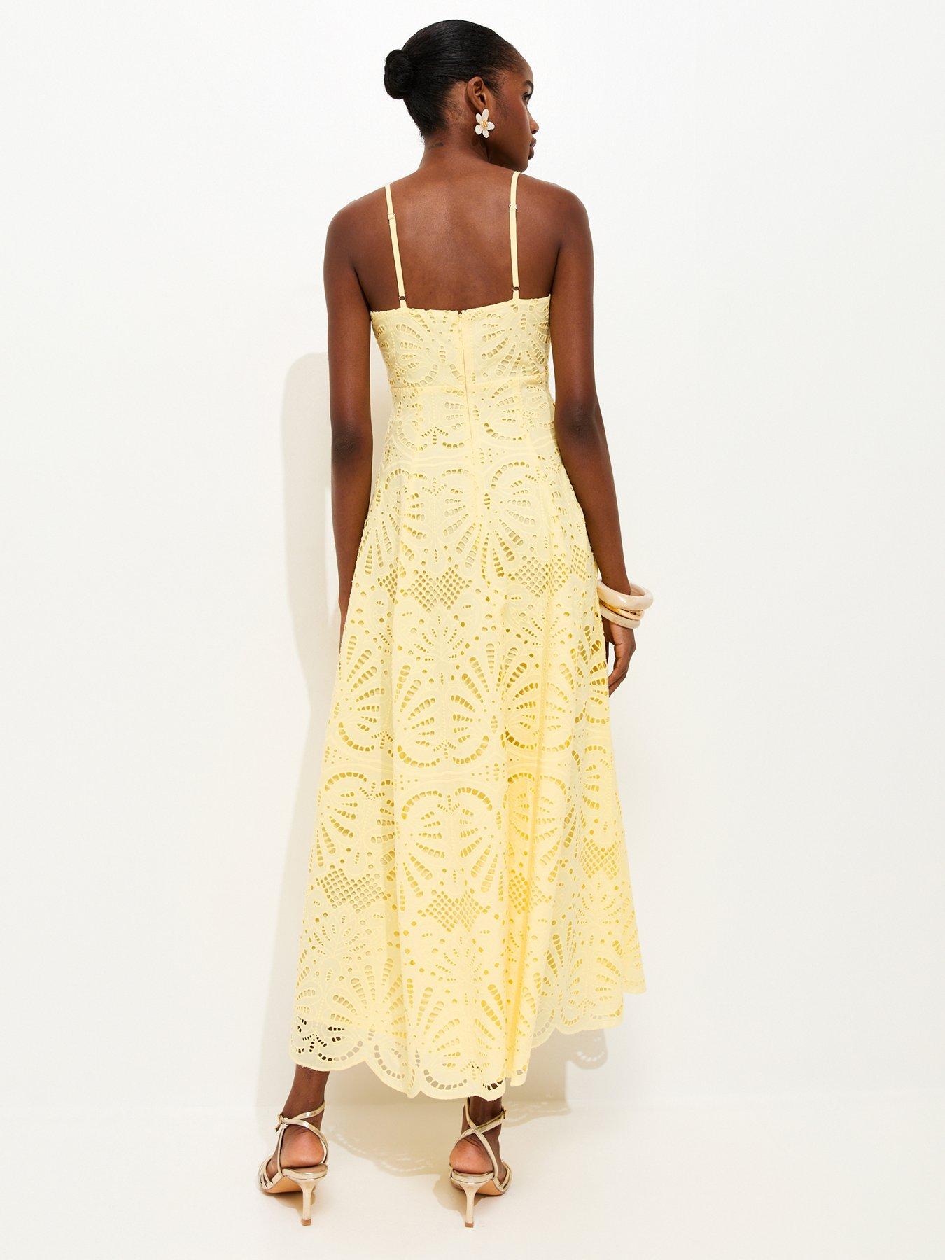 Image 2 of 5 of New Look Occ Cutwrk Lace Insrt Strppy Midi