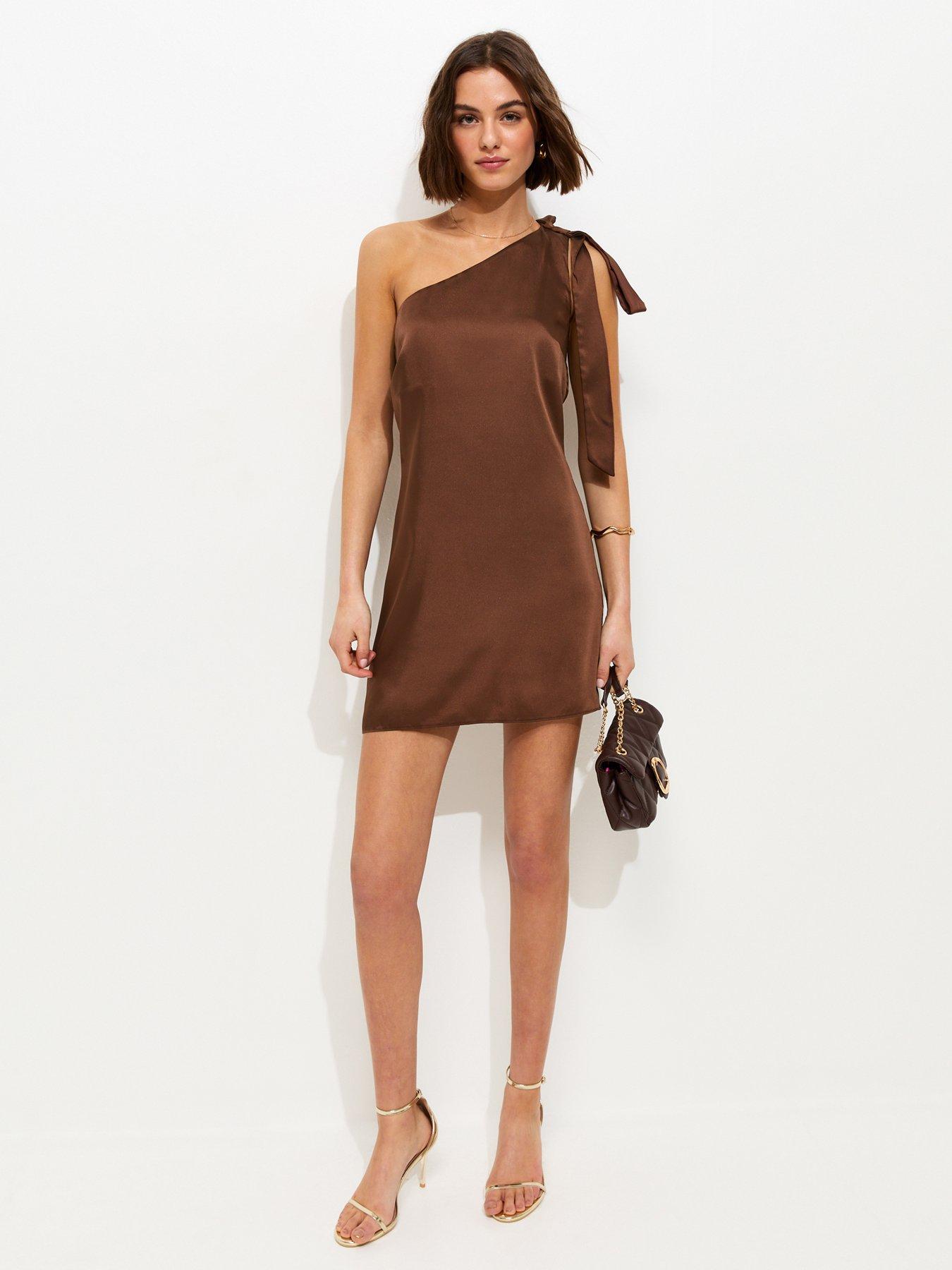 new-look-satin-one-shoulder-mini-dress-dark-brownback