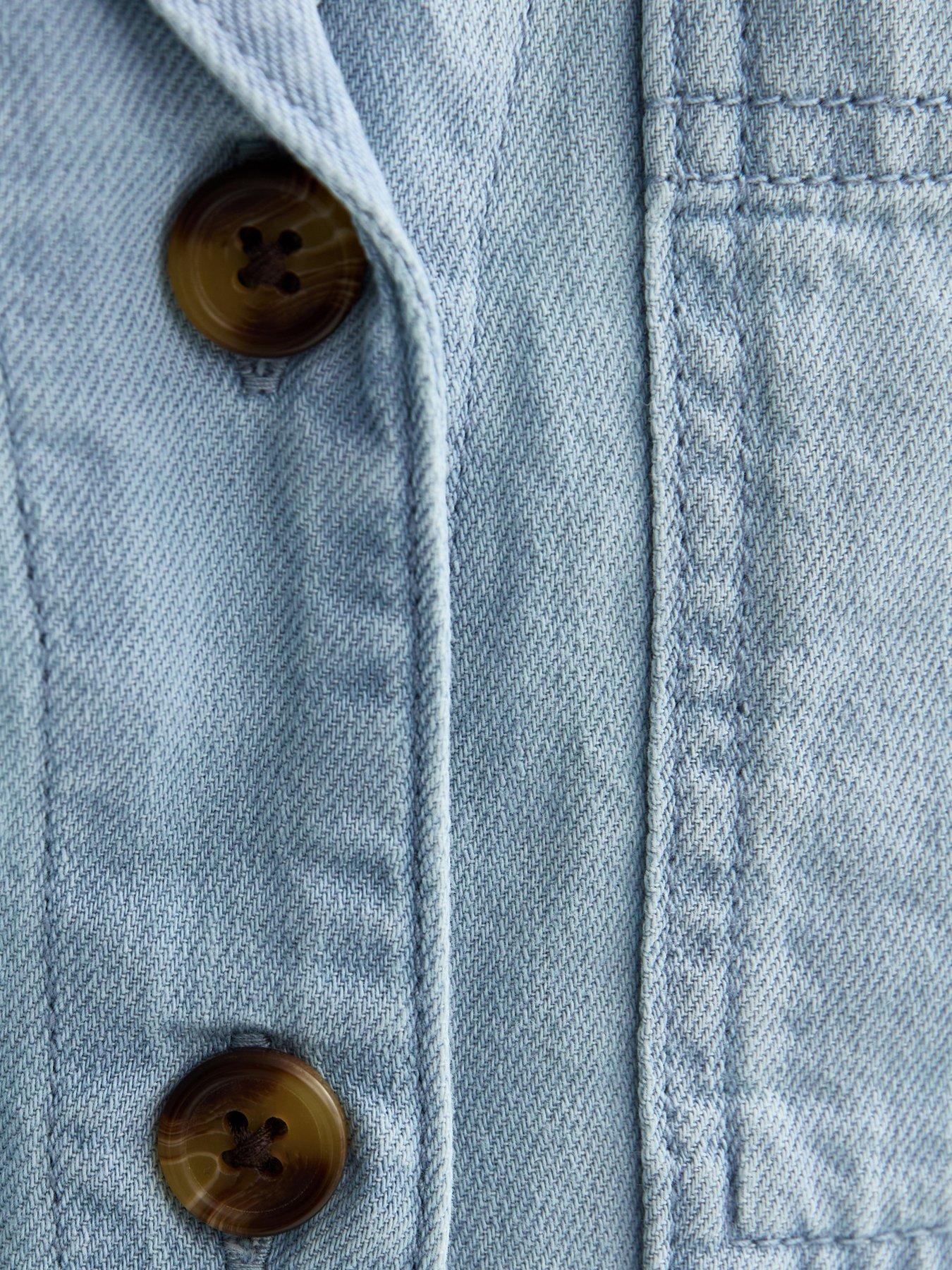 Image 6 of 6 of New Look Light Blue Short Sleeve Boxy Shirt