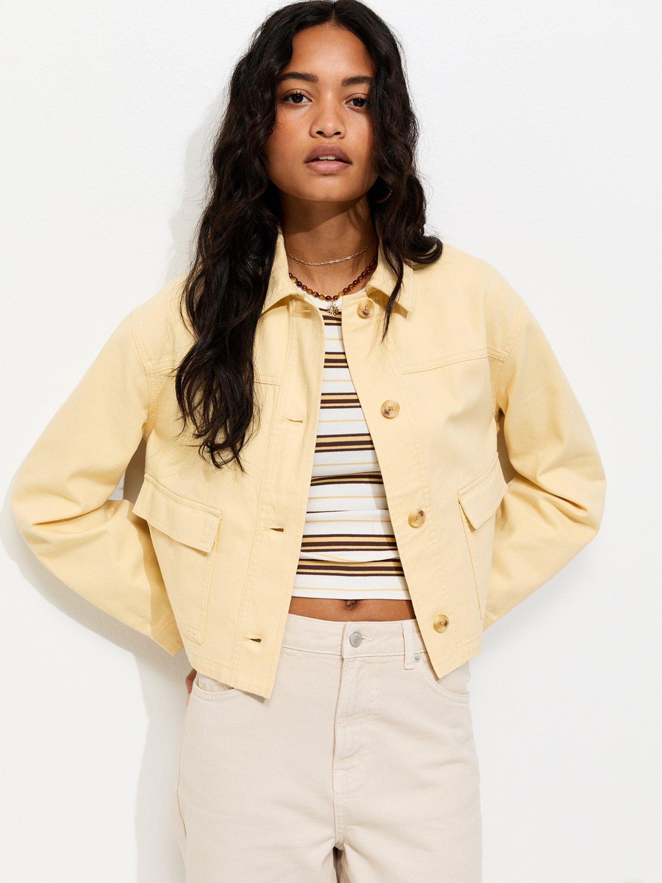 New Look Flap Pocket Cotton Shacket - Light Yellow