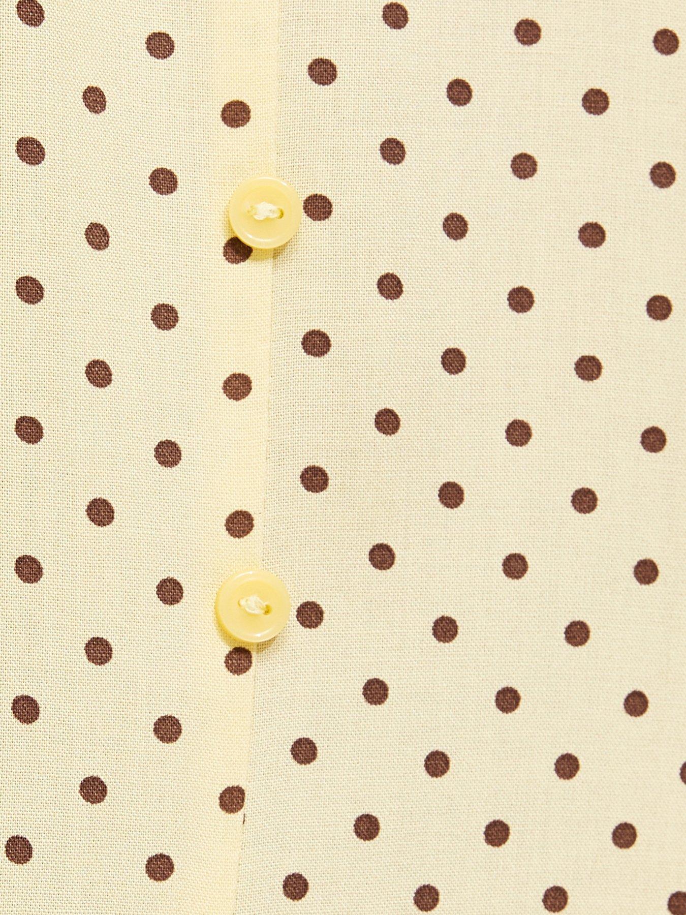 Image 5 of 5 of New Look Light Yellow Button Through Tea Midi Dress
