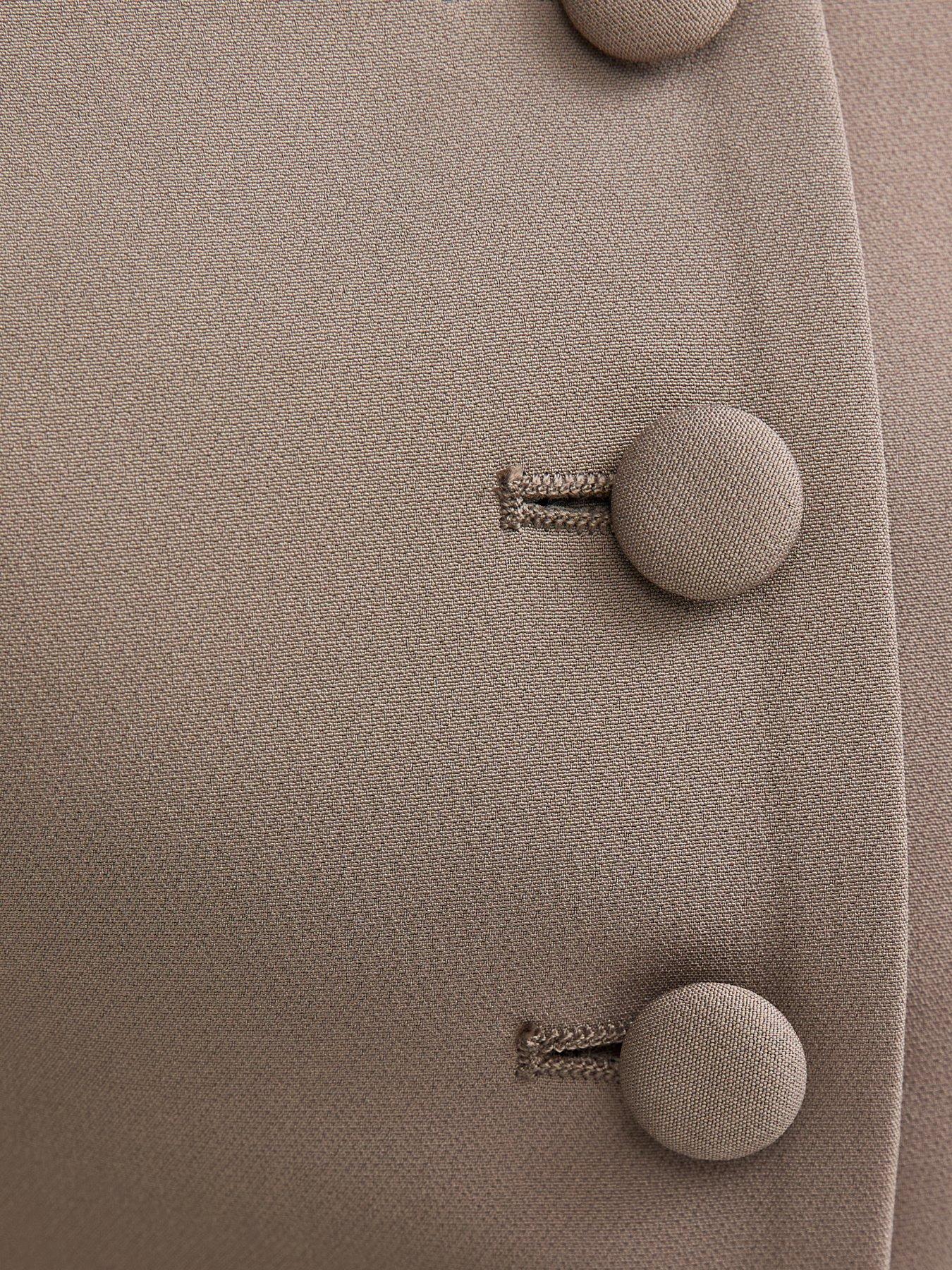 Image 5 of 5 of New Look Square Neck Short Sleeve Blazer - Mink