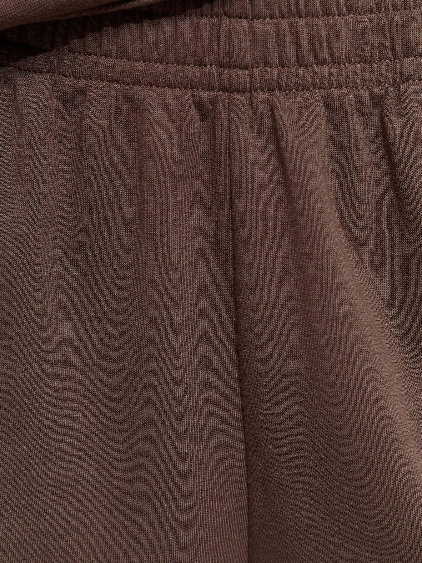 Image 5 of 5 of New Look Jersey Jogger Shorts - Dark Brown