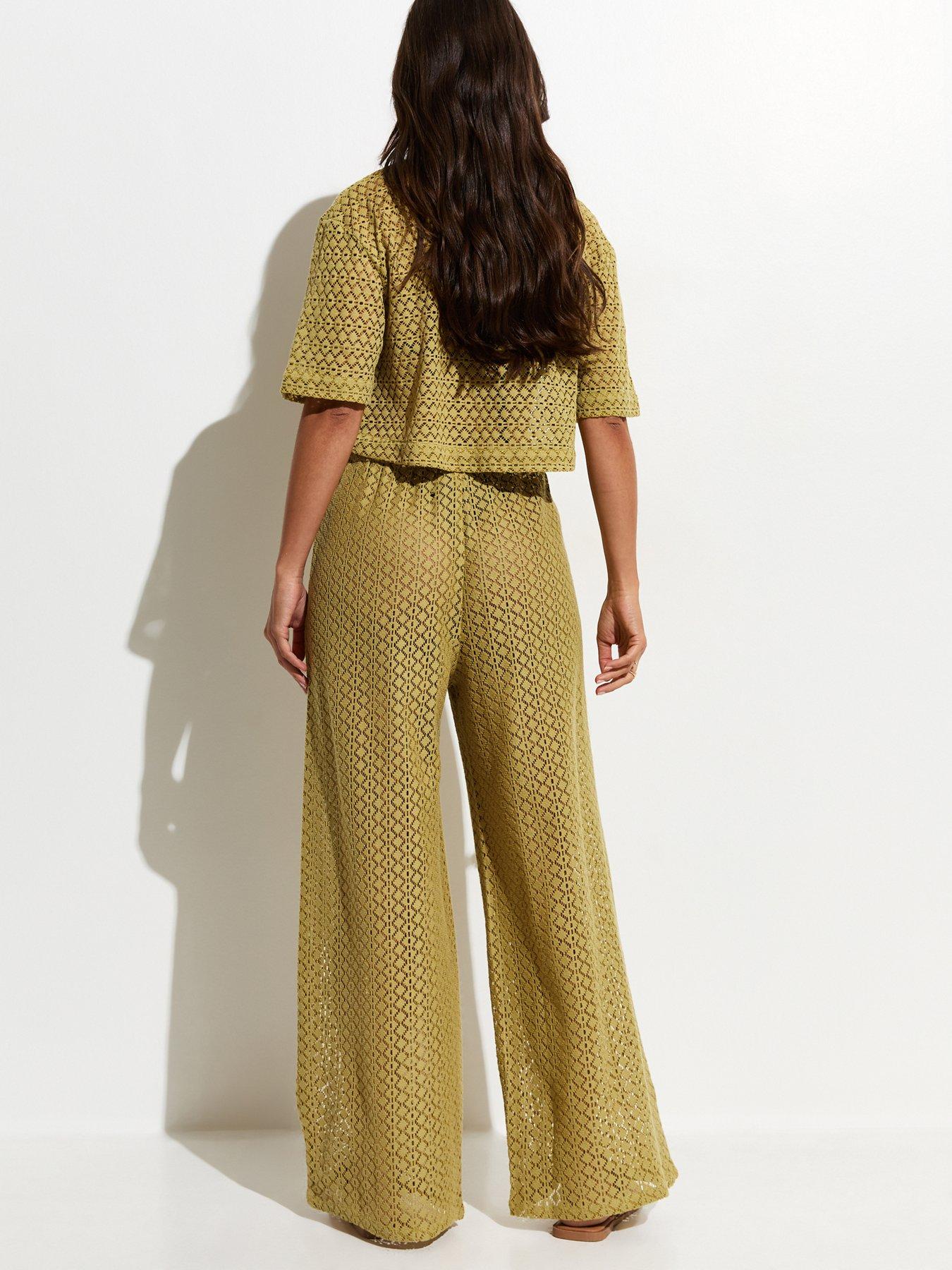 new-look-lexi-crochet-trousers-greenstillFront