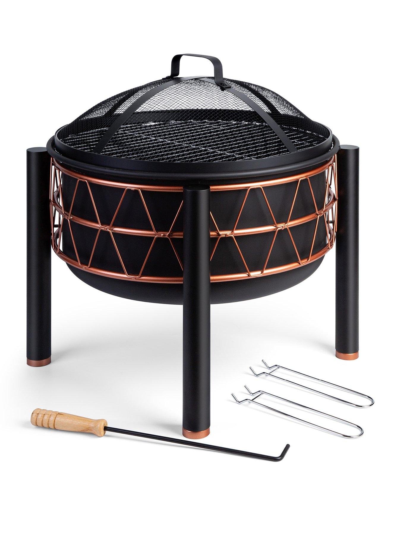 Image 2 of 7 of Vonhaus Black & Copper Fire Pit