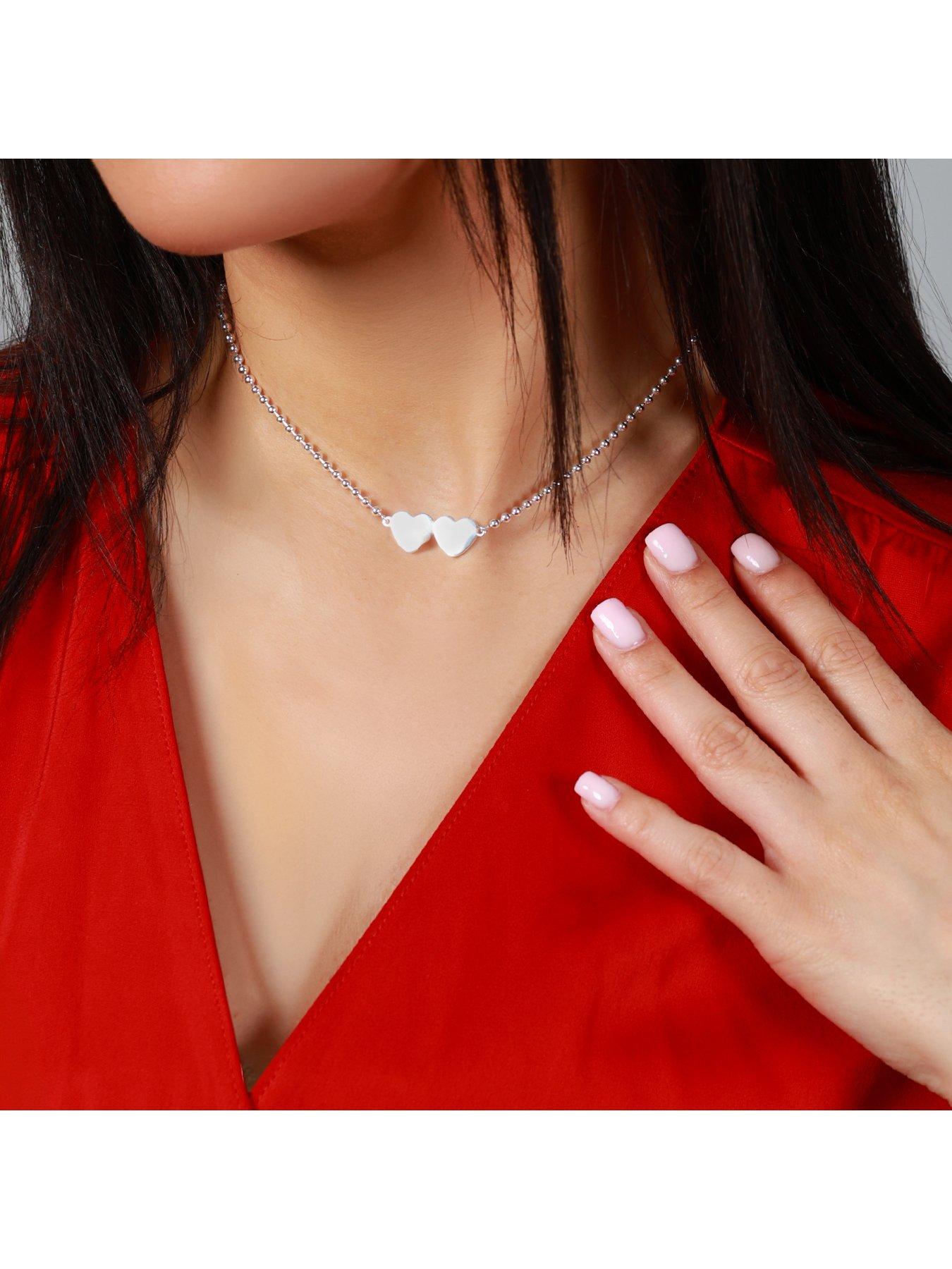 say-it-with-detachable-double-heart-choker-necklace-silverstillFront