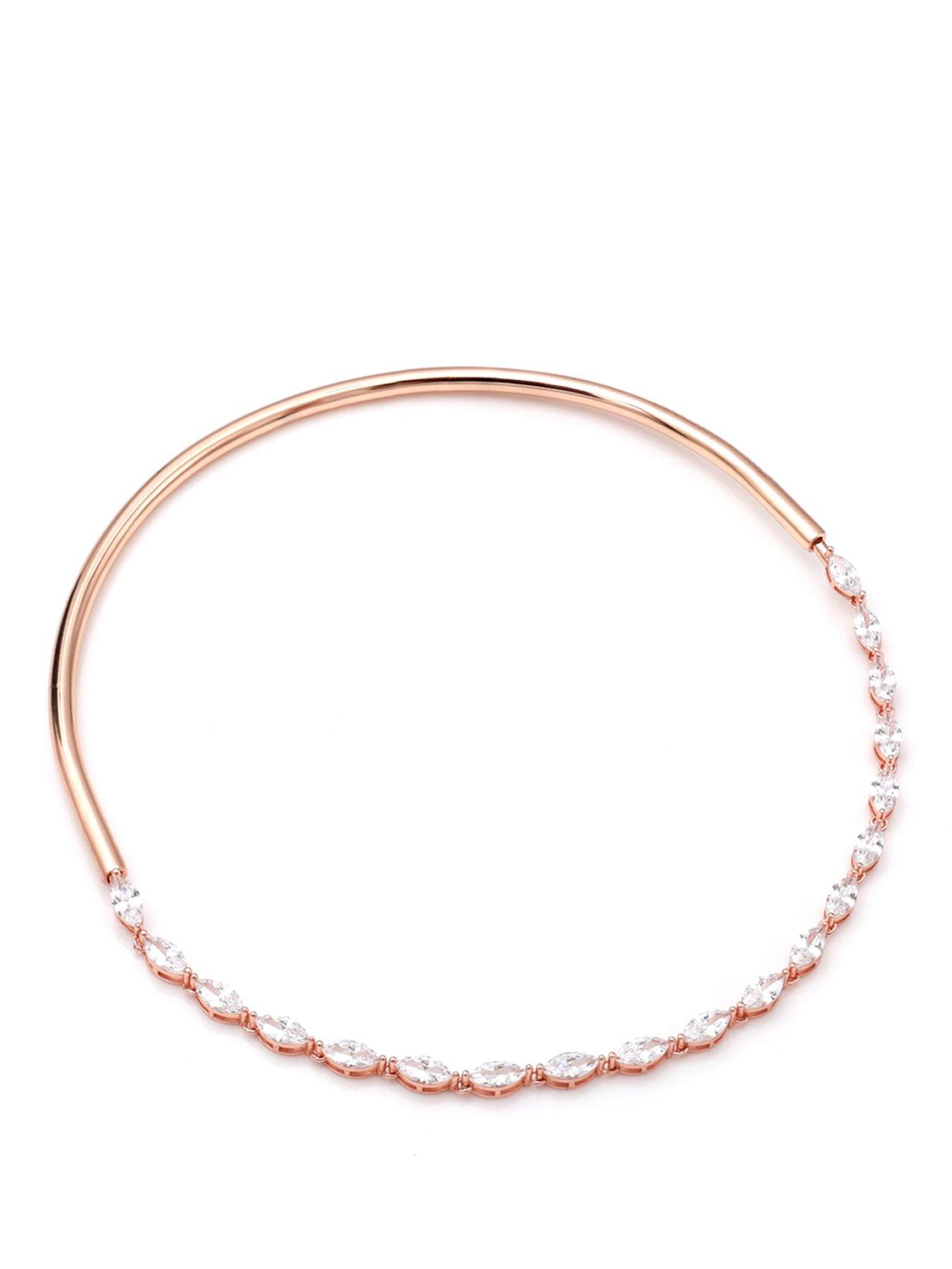Image 1 of 2 of Say It With Detachable Oval Choker Necklace - Rose Gold