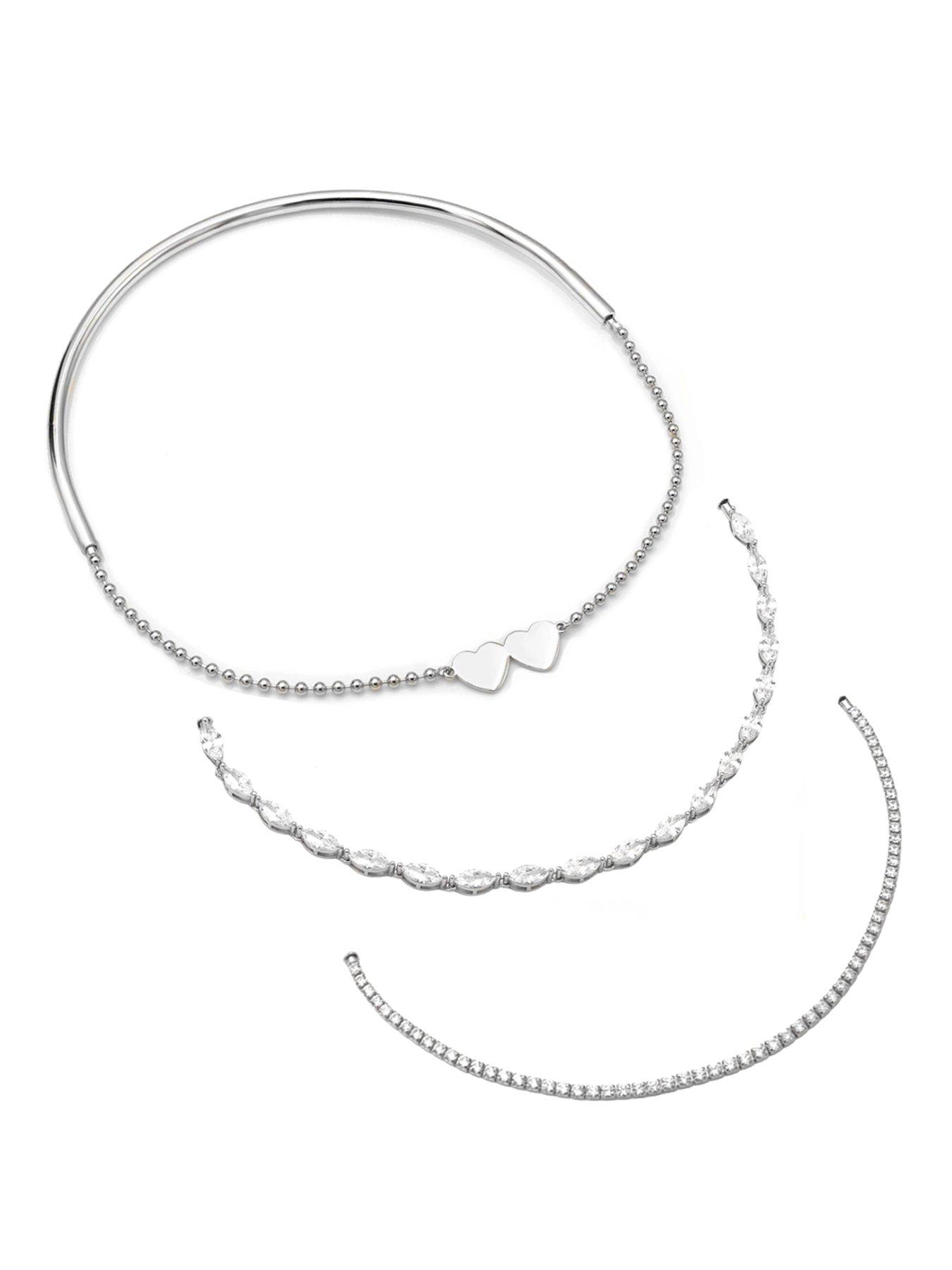 say-it-with-detachable-choker-necklace-set-silverfront
