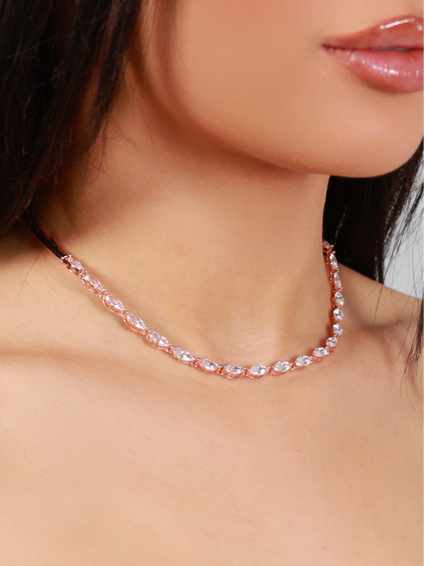 Image 4 of 7 of Say It With Detachable Choker Necklace Set - Rose Gold