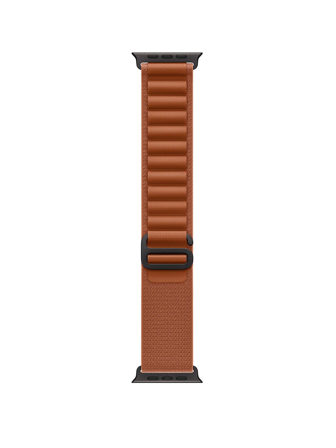Apple Watch 49mm Terra Cotta Alpine Loop - Large - Black Titanium Finish