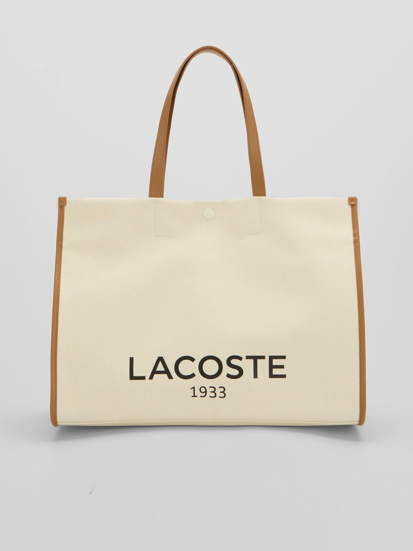 Lacoste Large Logo Canvas Tote