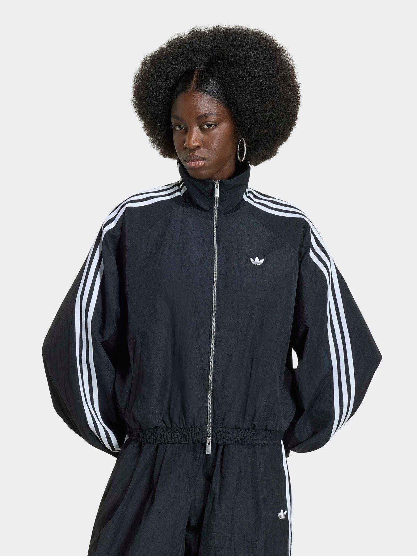 adidas Originals Womens Balloon Sleeve Track Top - Black