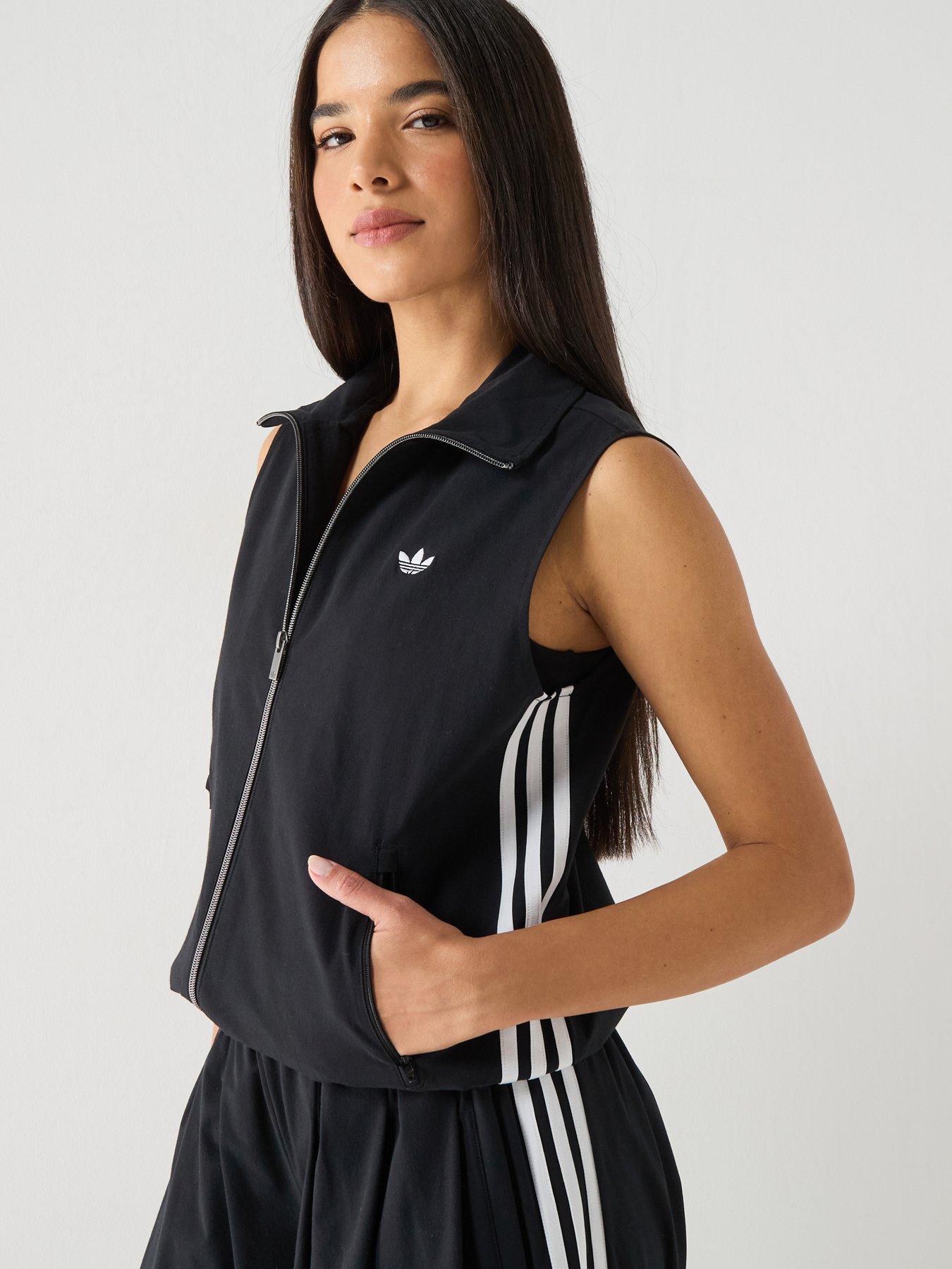 Image 1 of 6 of adidas Originals Womens Sleevless Track Top - Black