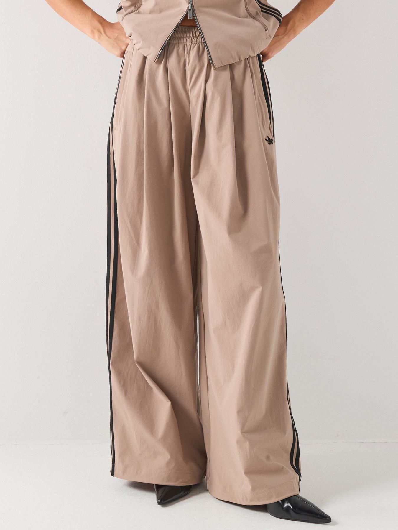 adidas Originals Womens Pleated Track Bottoms - Brown
