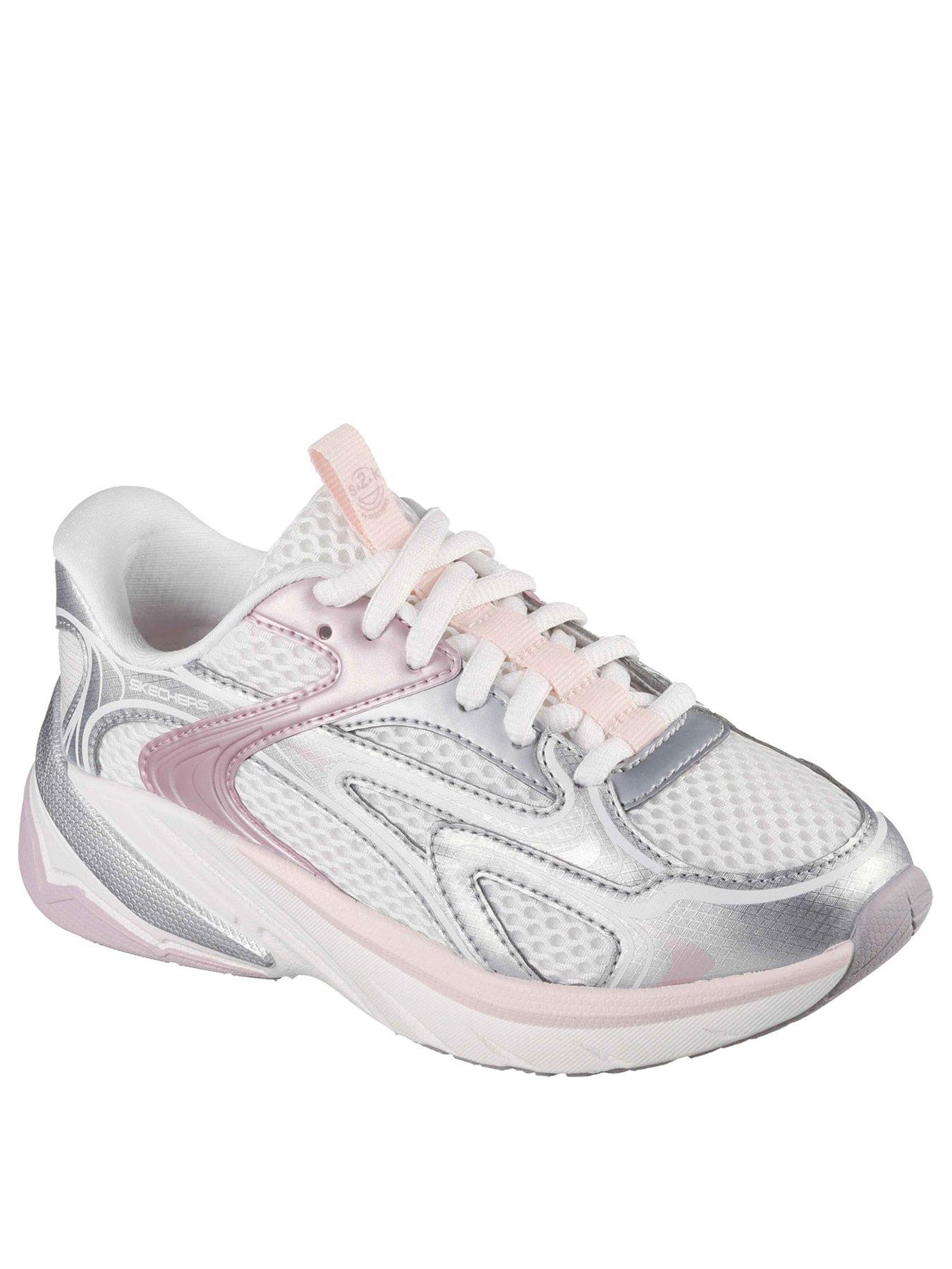 Image 2 of 5 of Skechers Kids S2k Metallic Trainer - Off White