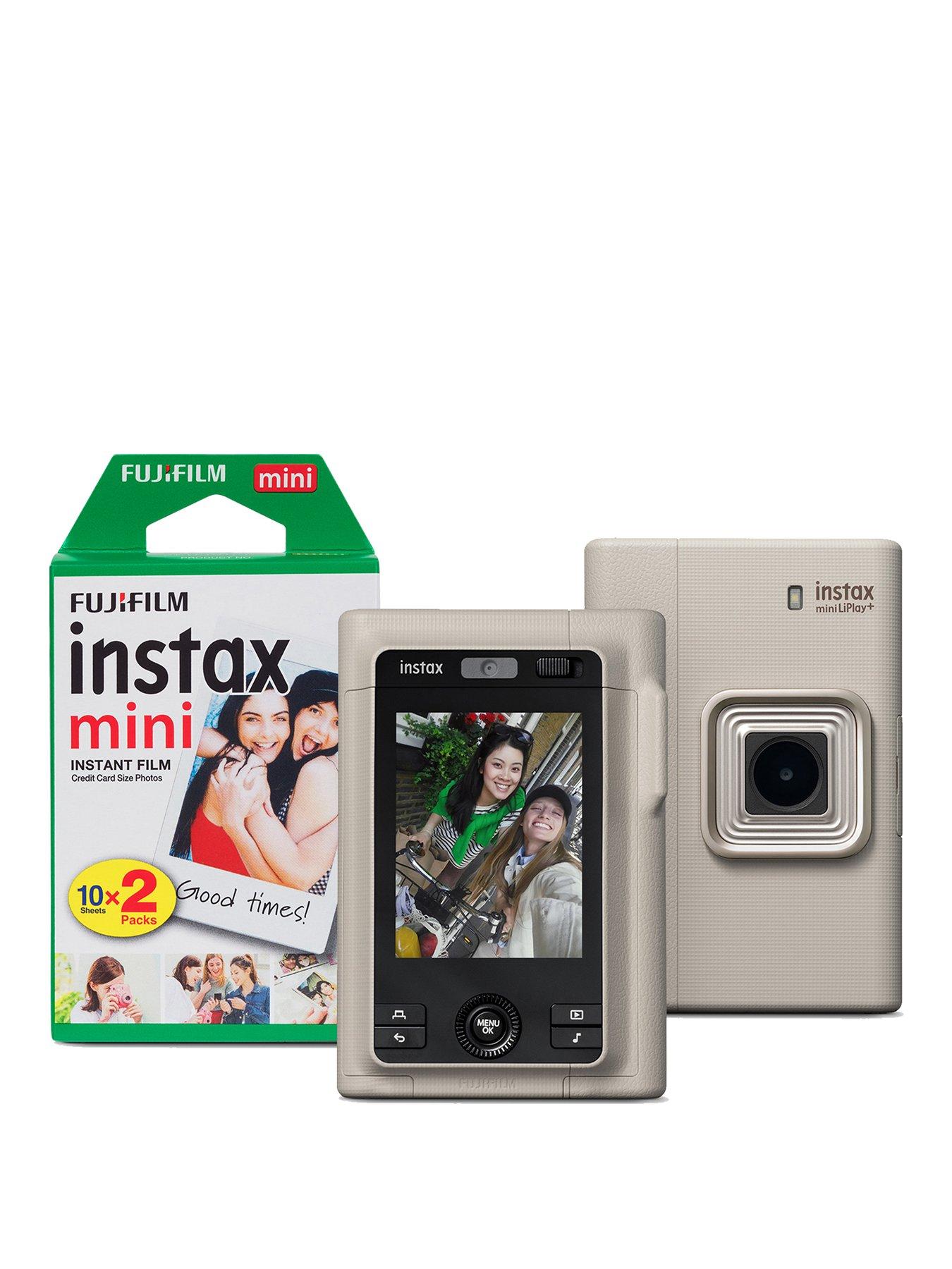 Fujifilm Instax Mini LiPlay Plus Hybrid Instant Camera + 20 Shot Film Pack Beige