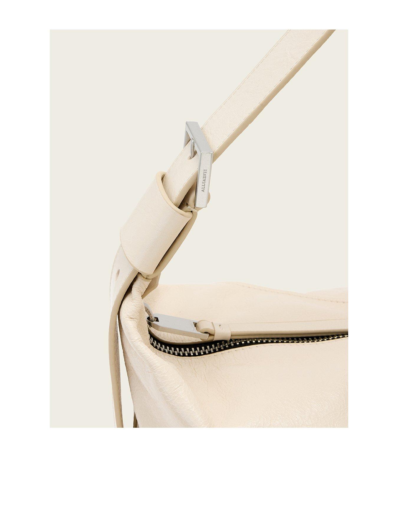 Image 3 of 5 of AllSaints Jean Rey Leather Shoulder Bag - White