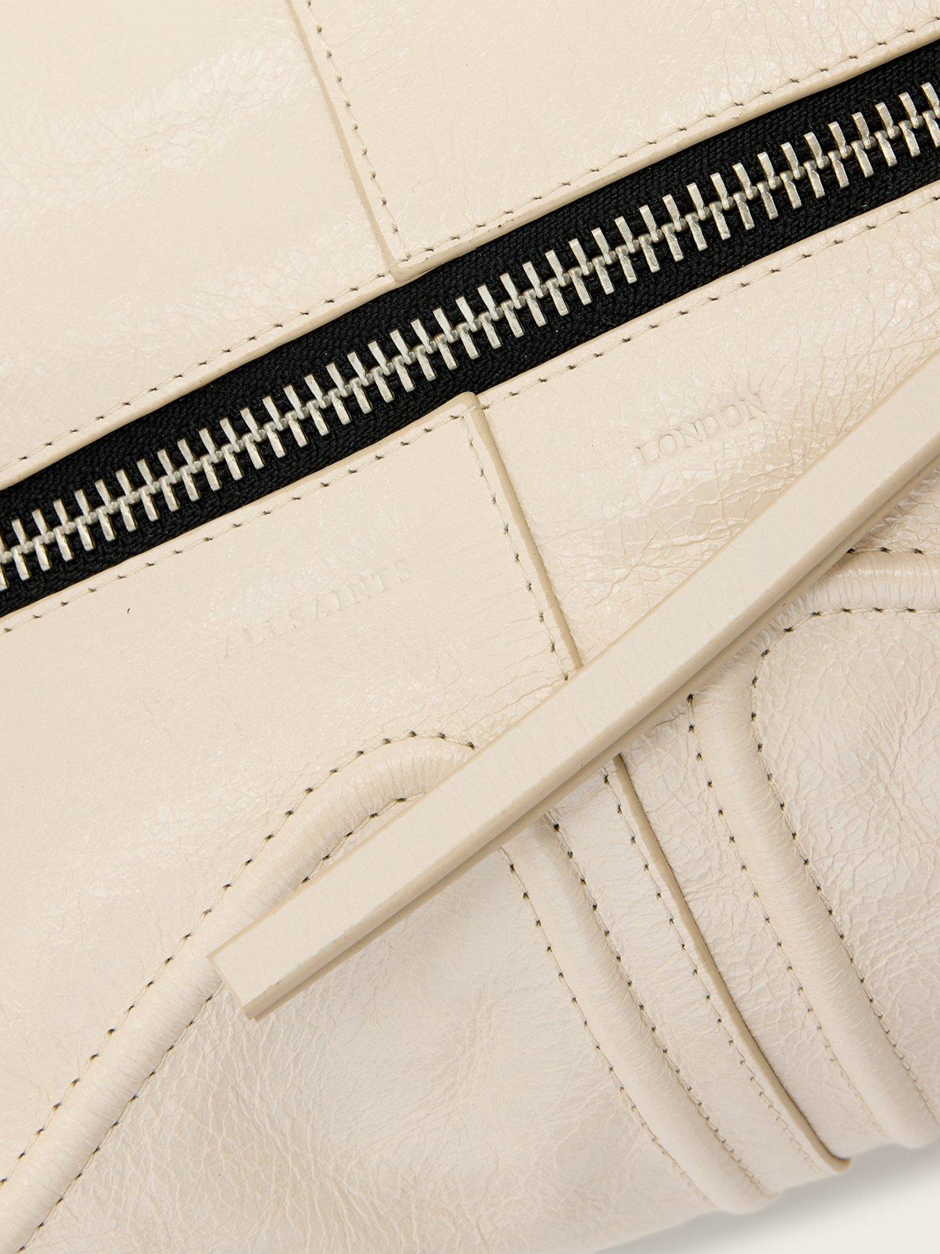 Image 4 of 5 of AllSaints Jean Rey Leather Shoulder Bag - White