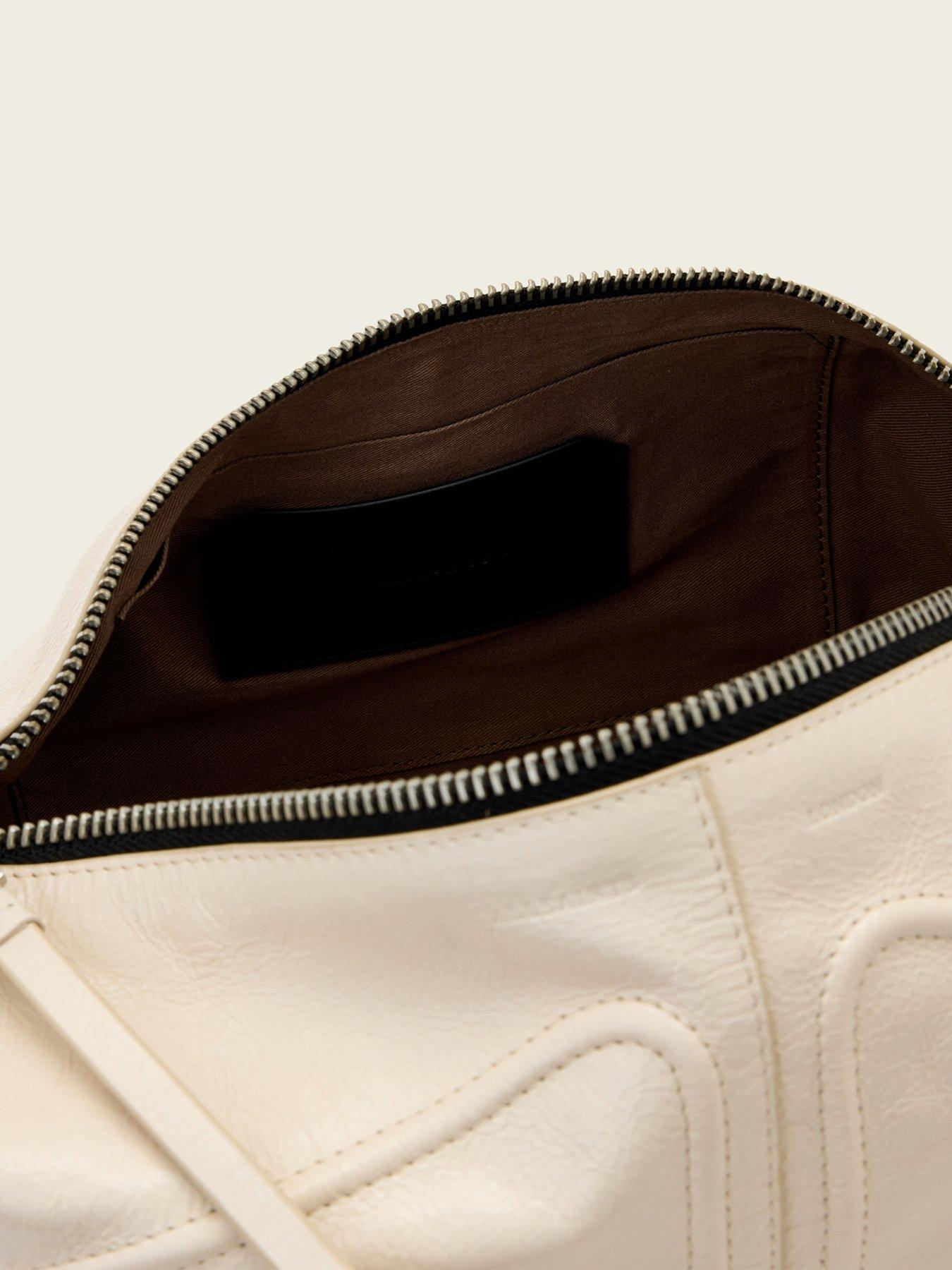 Image 5 of 5 of AllSaints Jean Rey Leather Shoulder Bag - White