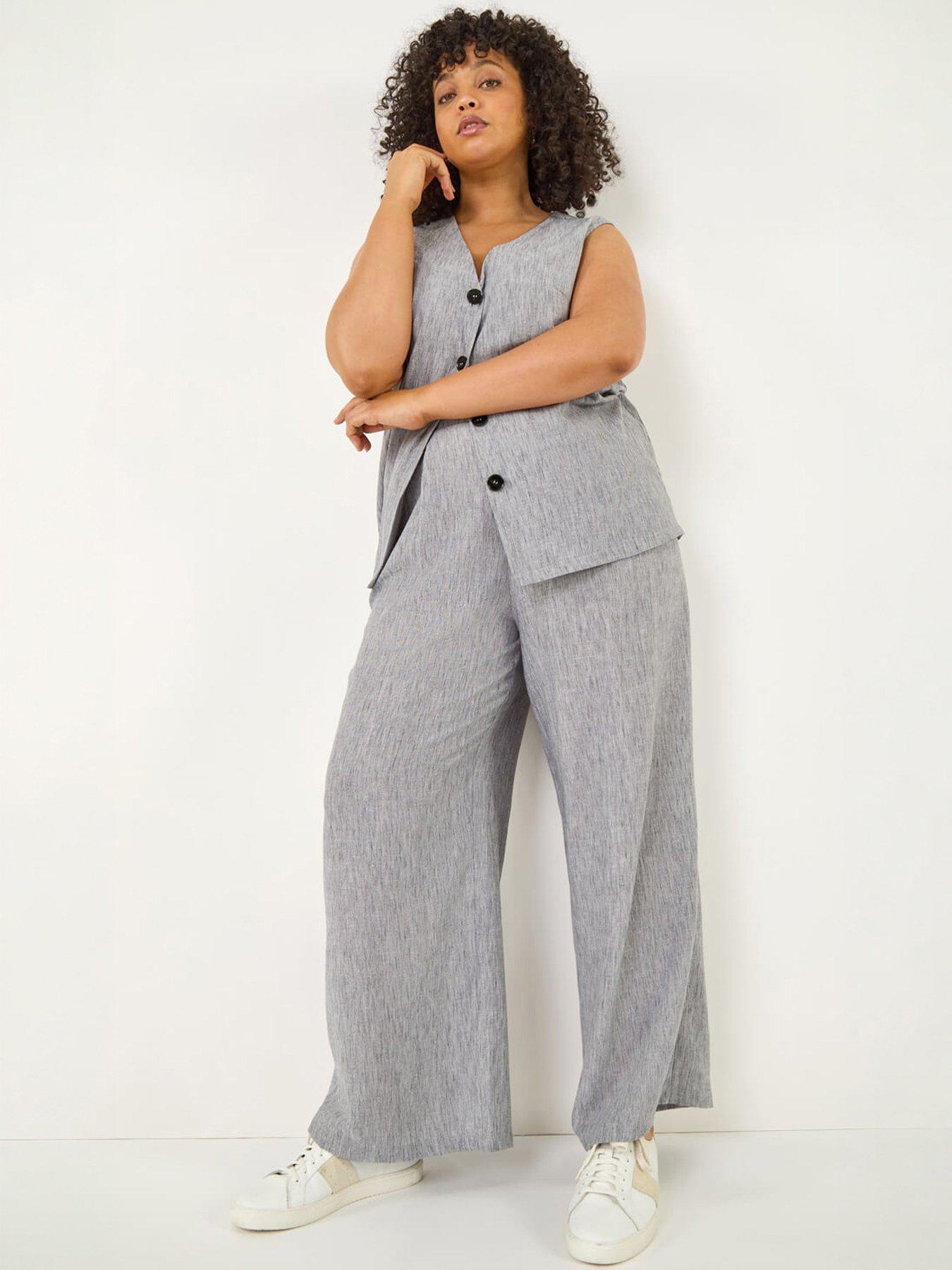 Roman Curve Wide Leg Trousers