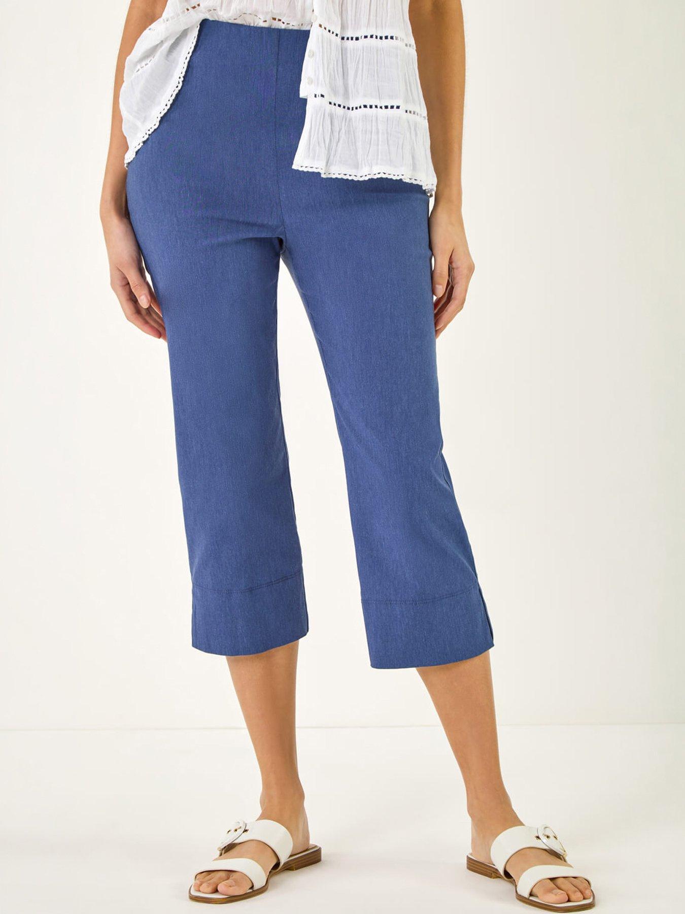 Image 3 of 5 of Roman Denim Side Split Stretch Trouser