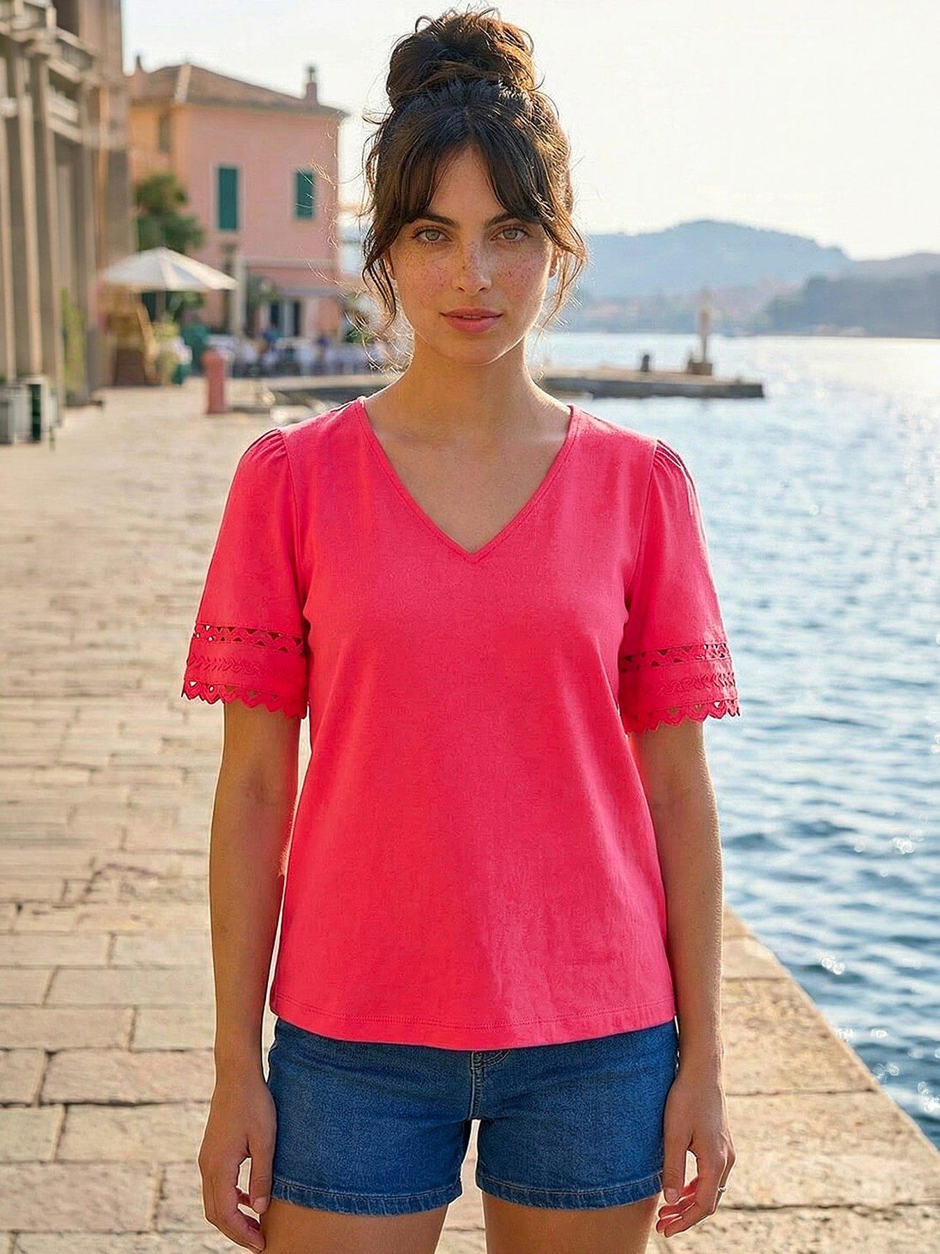 Roman Dusk Ric Rac Trim T-shirt