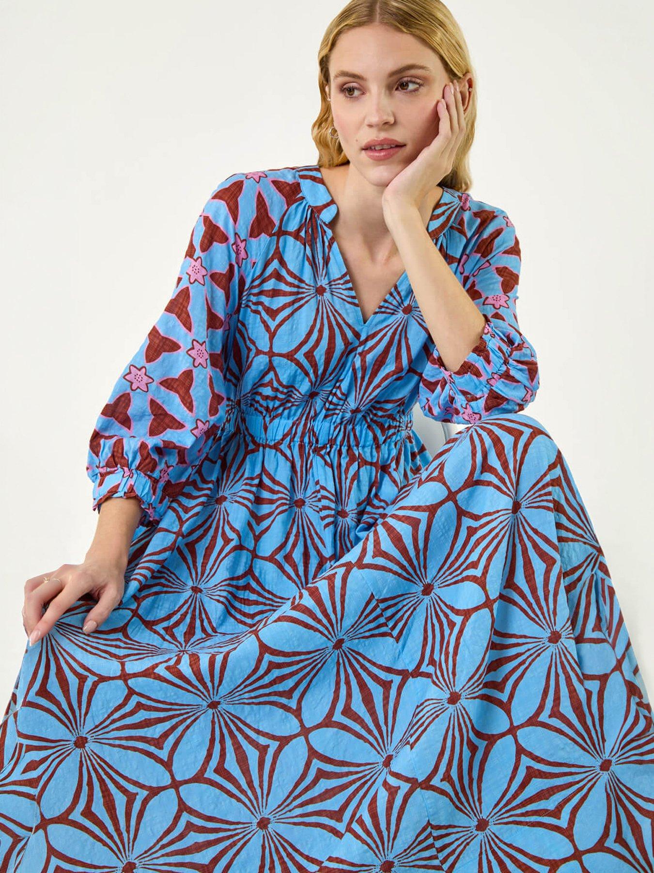 roman-abstract-print-v-neck-maxi-dressfront
