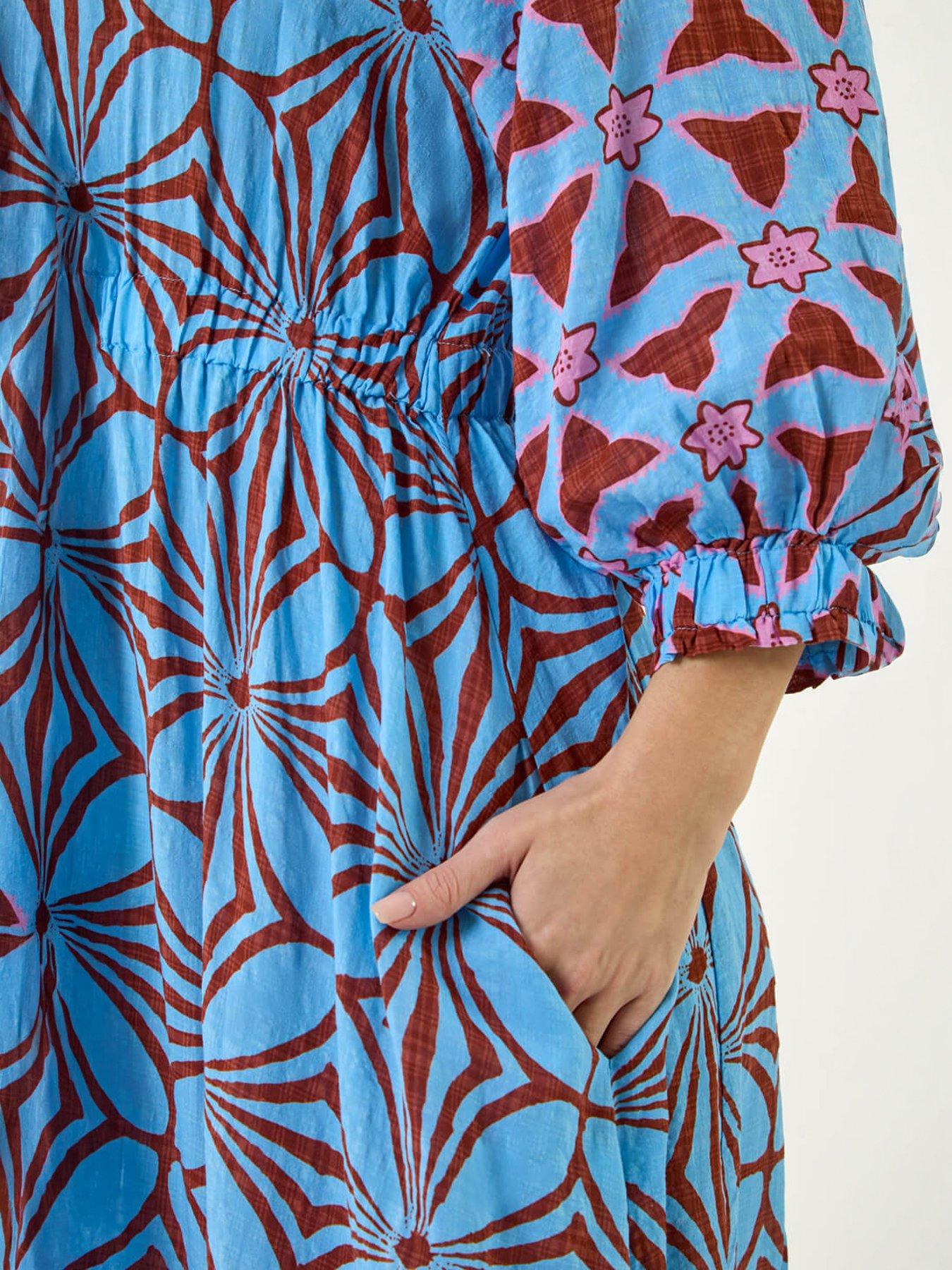 roman-abstract-print-v-neck-maxi-dressstillFront