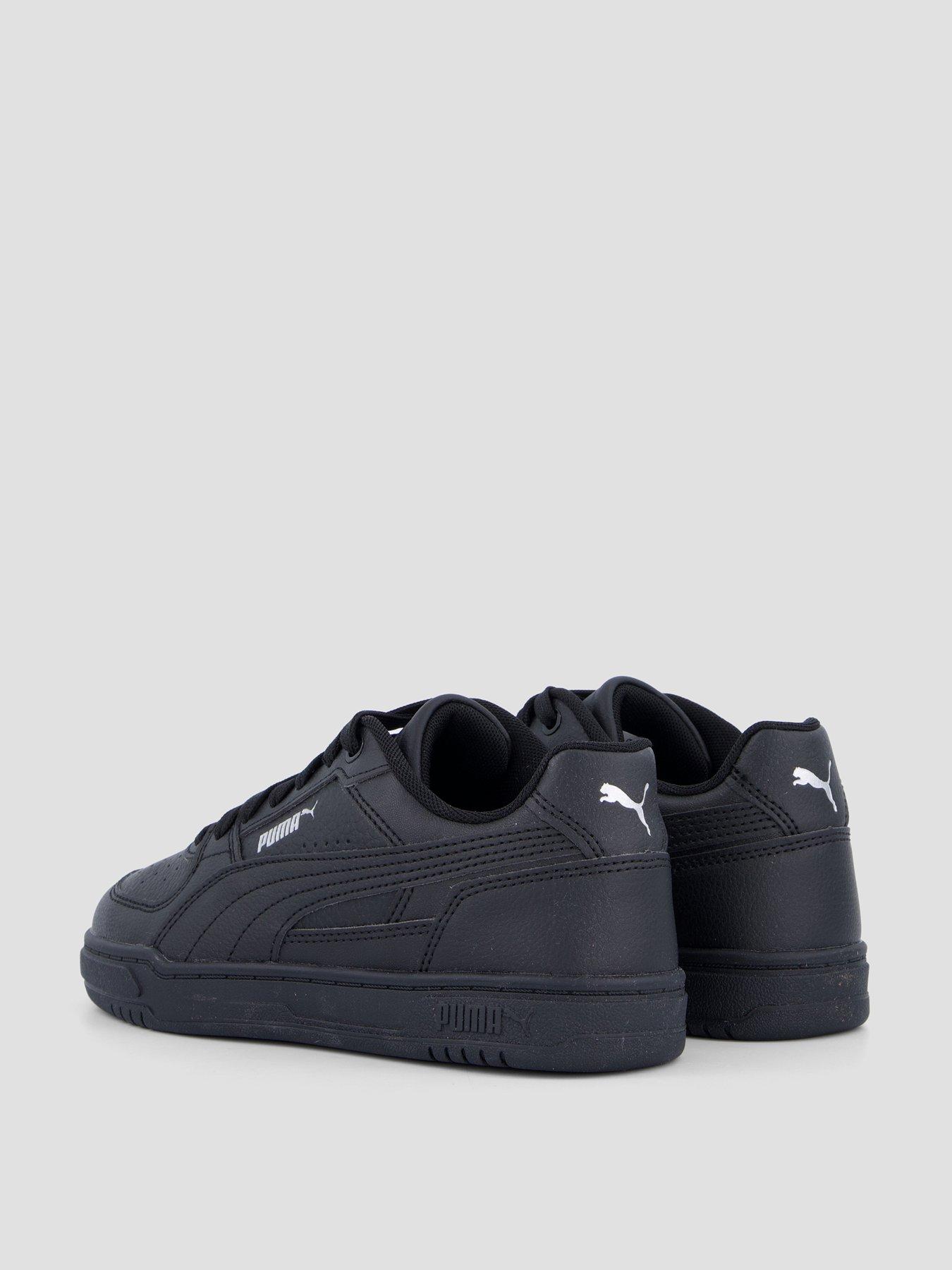 Image 6 of 7 of Puma Boys Caven III Jr Low Profile Lace-Up Court Trainers - Black
