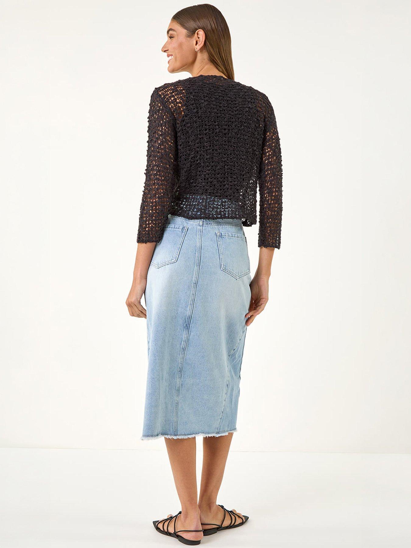 Image 4 of 5 of Roman Waterfall Popcorn Knitted Cardigan