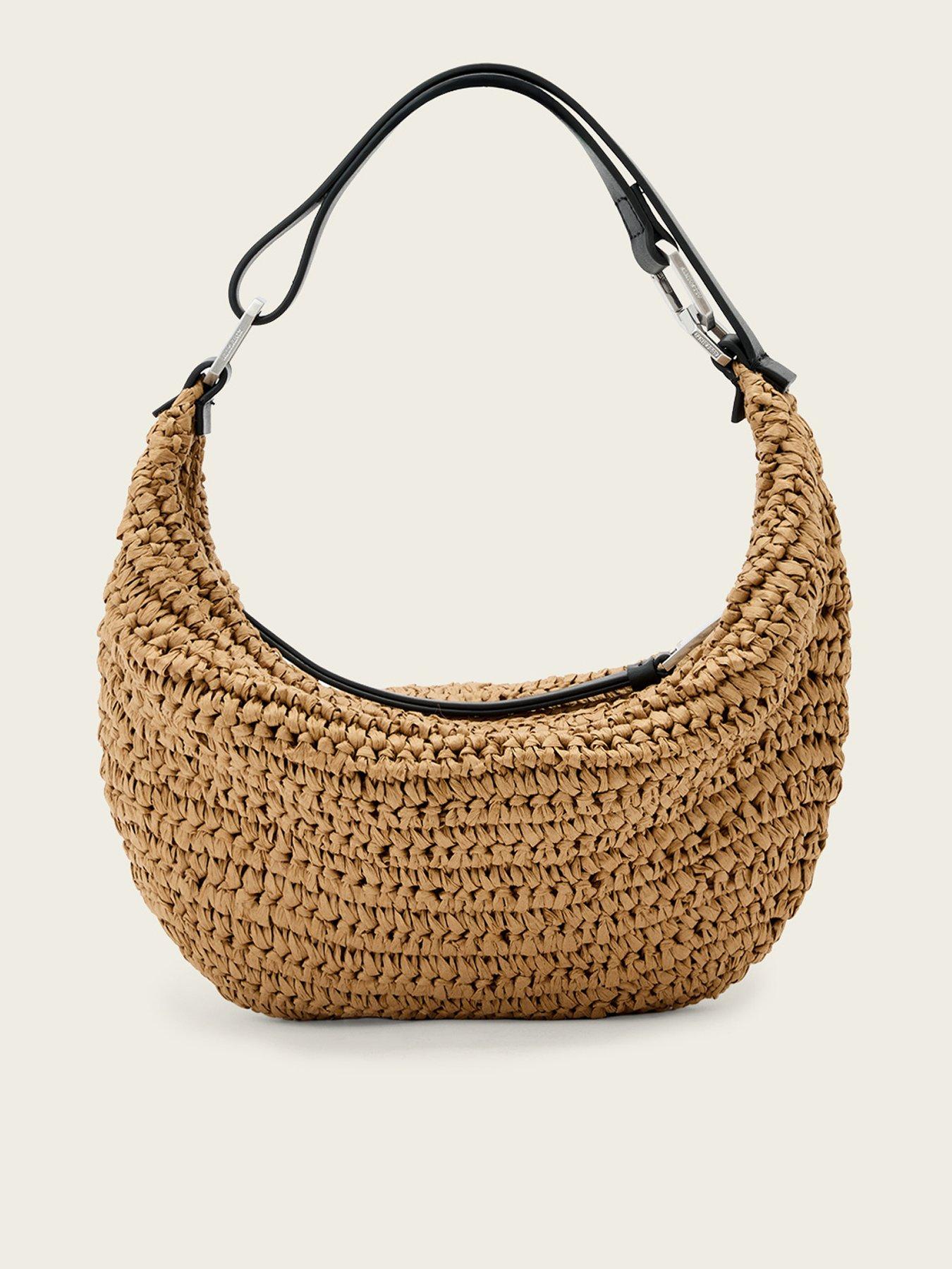 allsaints-luna-micro-paperbag-brownfront