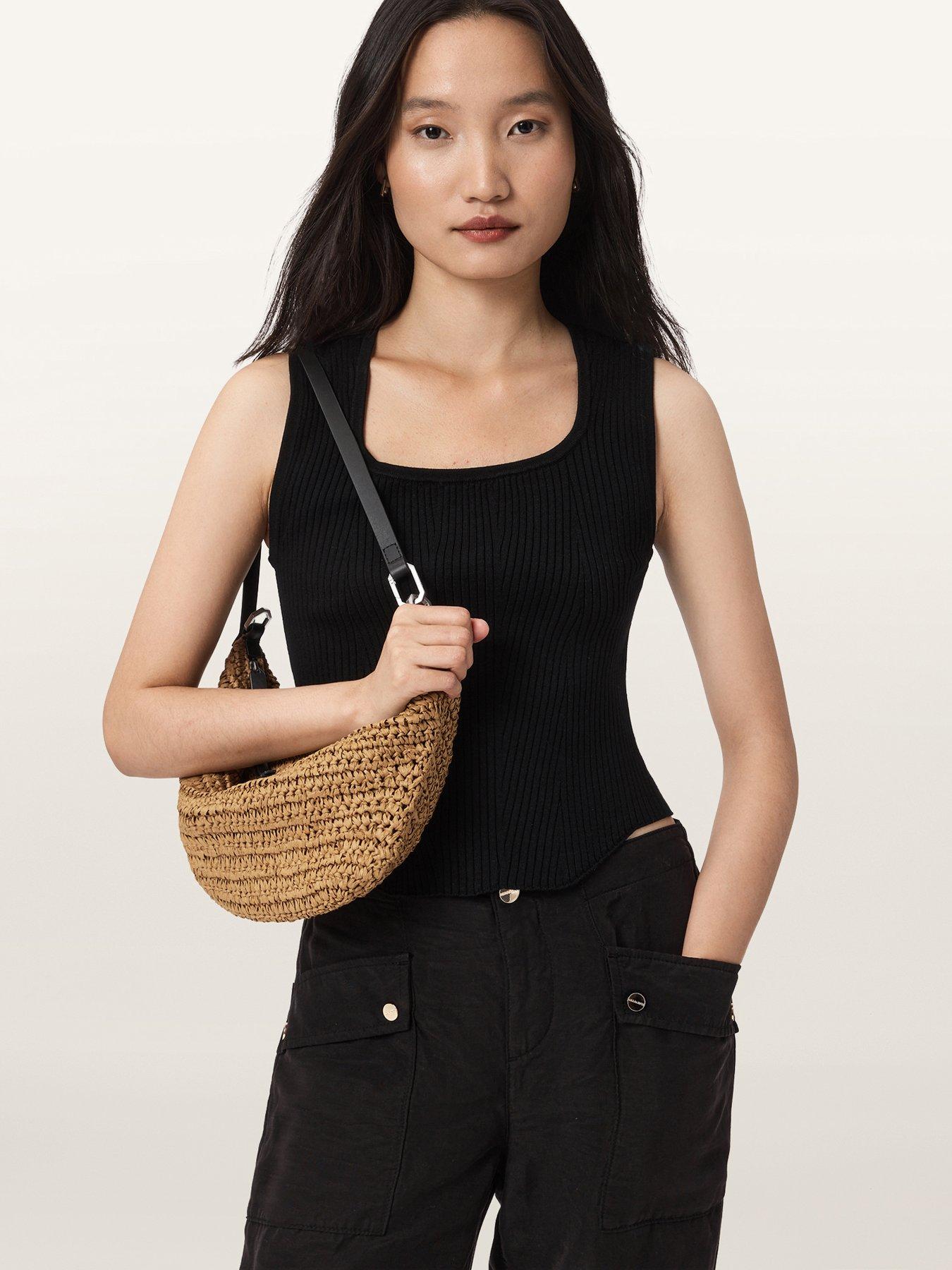 allsaints-luna-micro-paperbag-brownstillFront