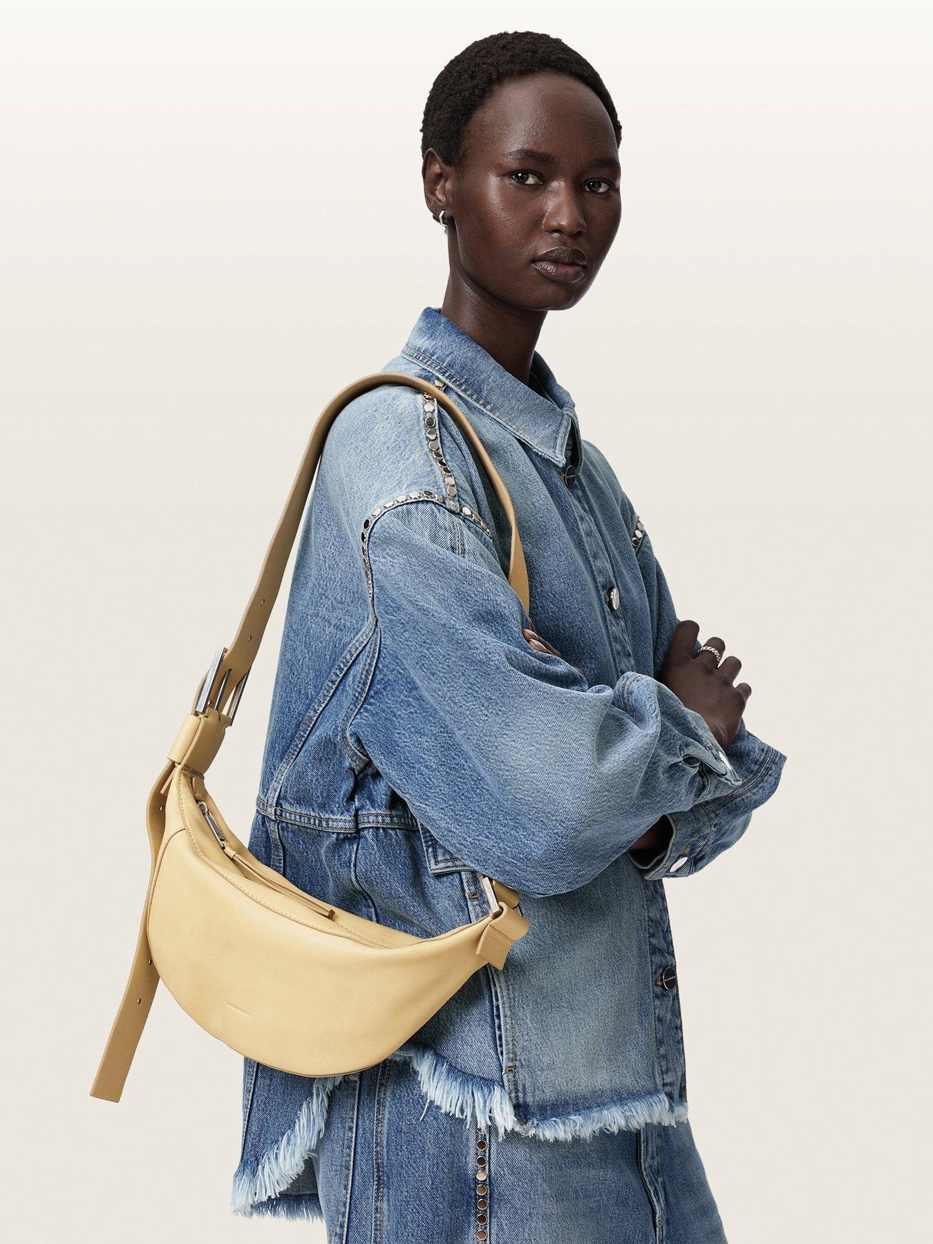 AllSaints Luna Leather Crossbody Bag - Yellow