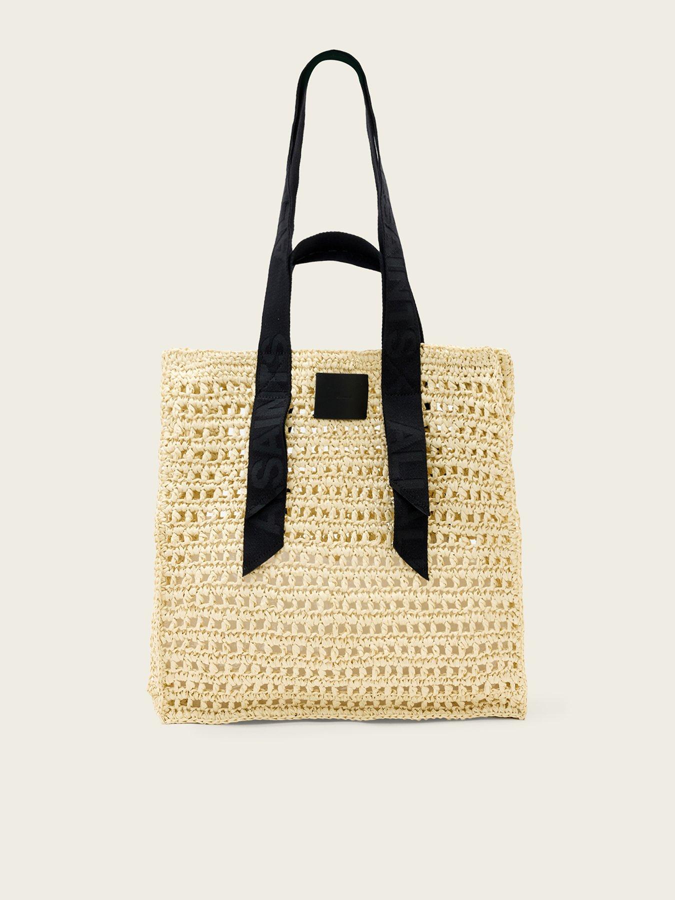 AllSaints Lullah Paper Mesh Tote Bag - White