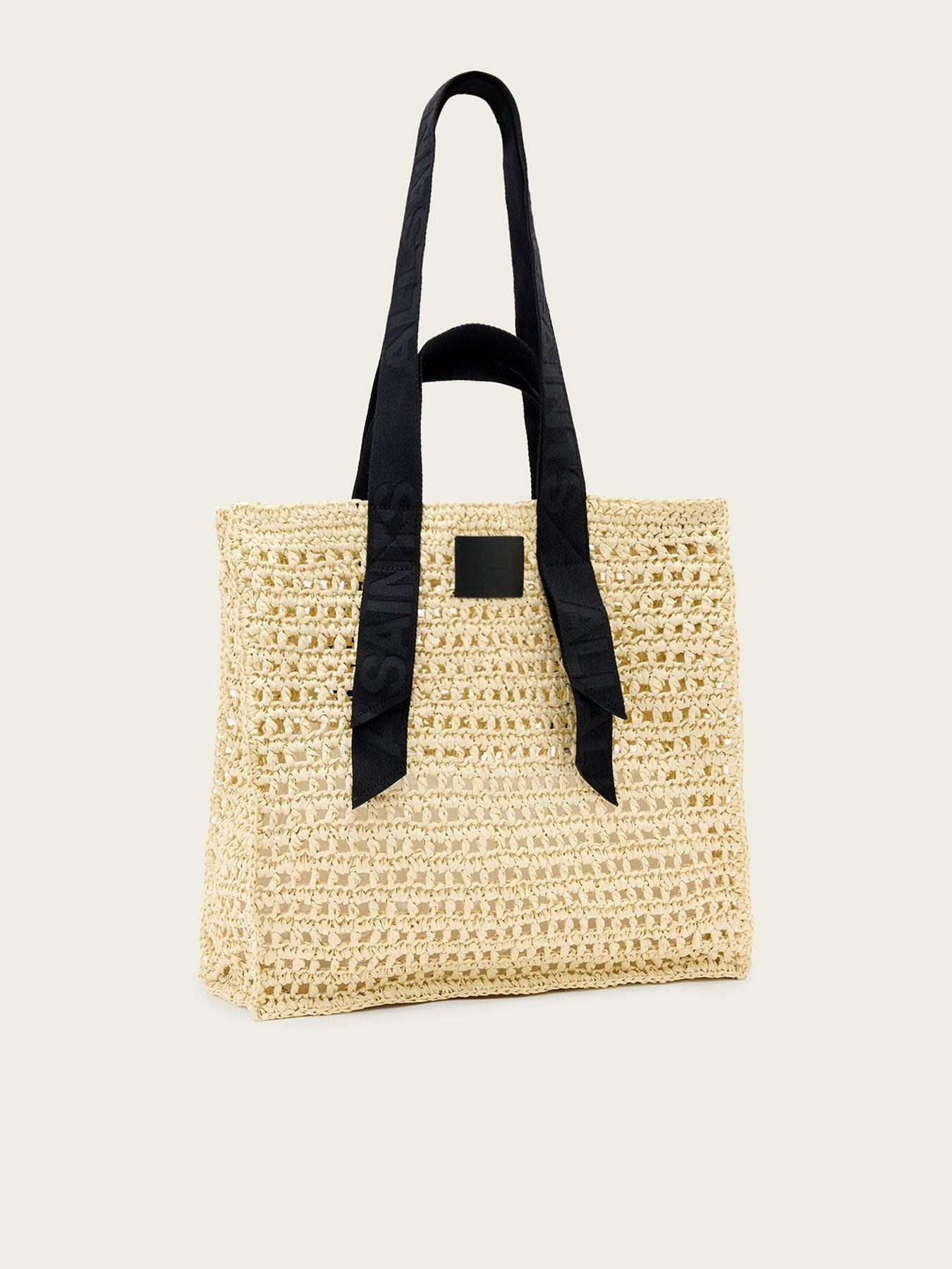 Image 3 of 5 of AllSaints Lullah Paper Mesh Tote Bag - White