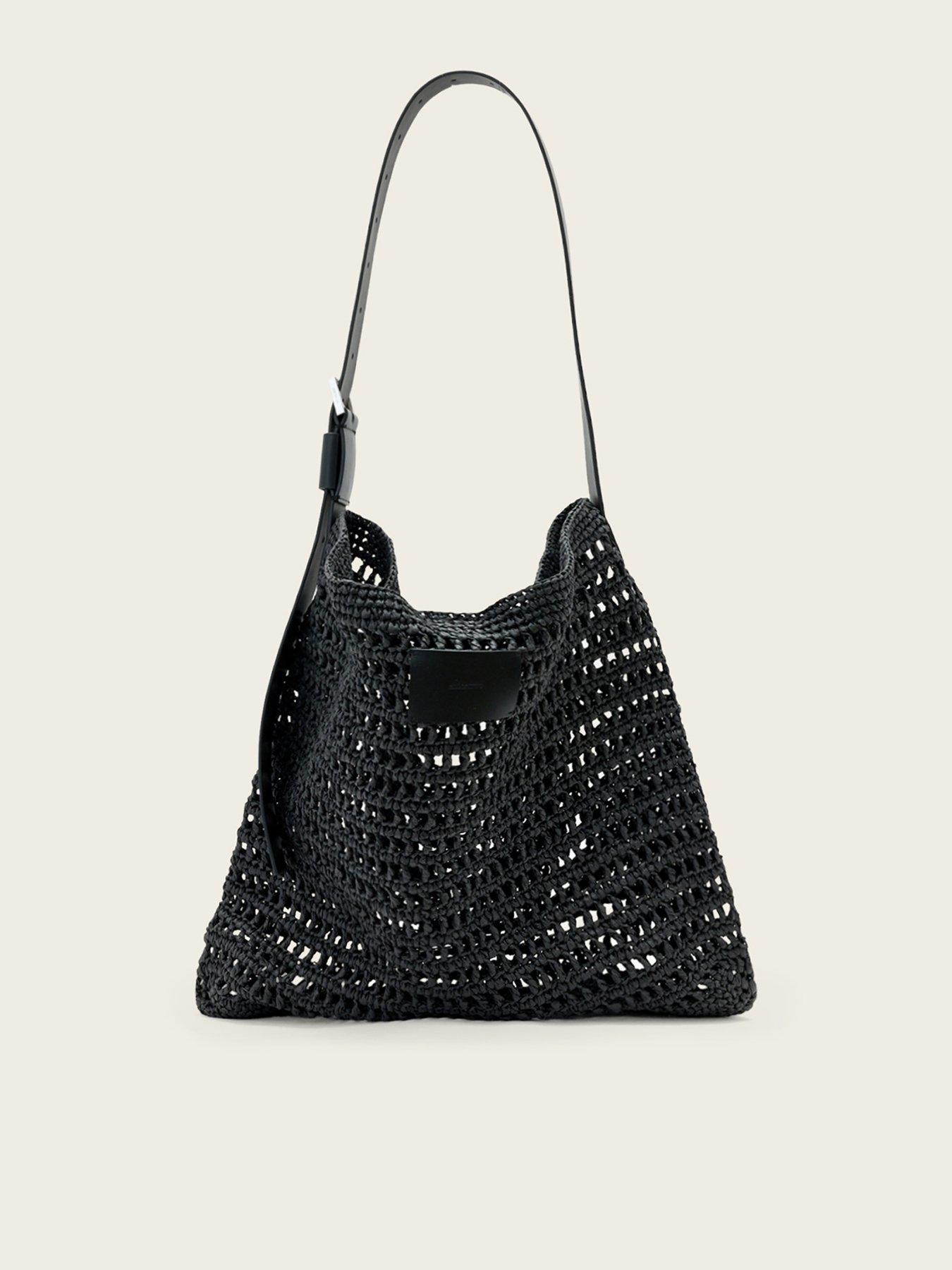AllSaints Asha Raffia Shoulder Bag