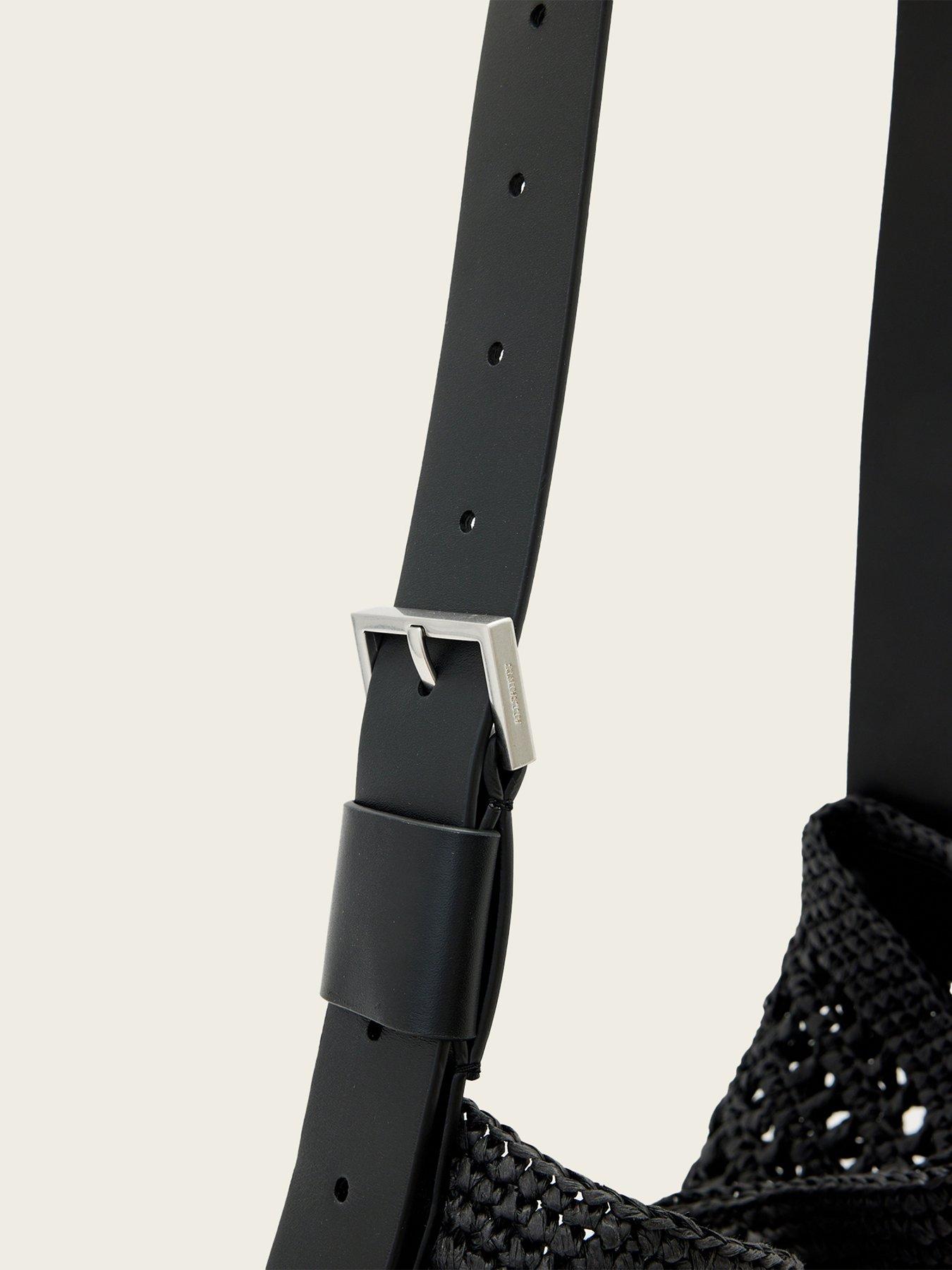 Image 5 of 5 of AllSaints Asha Paper Mesh Shoulder Bag - Black