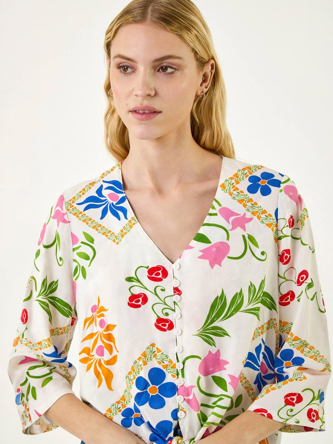 roman-floral-tie-front-blouseoutfit