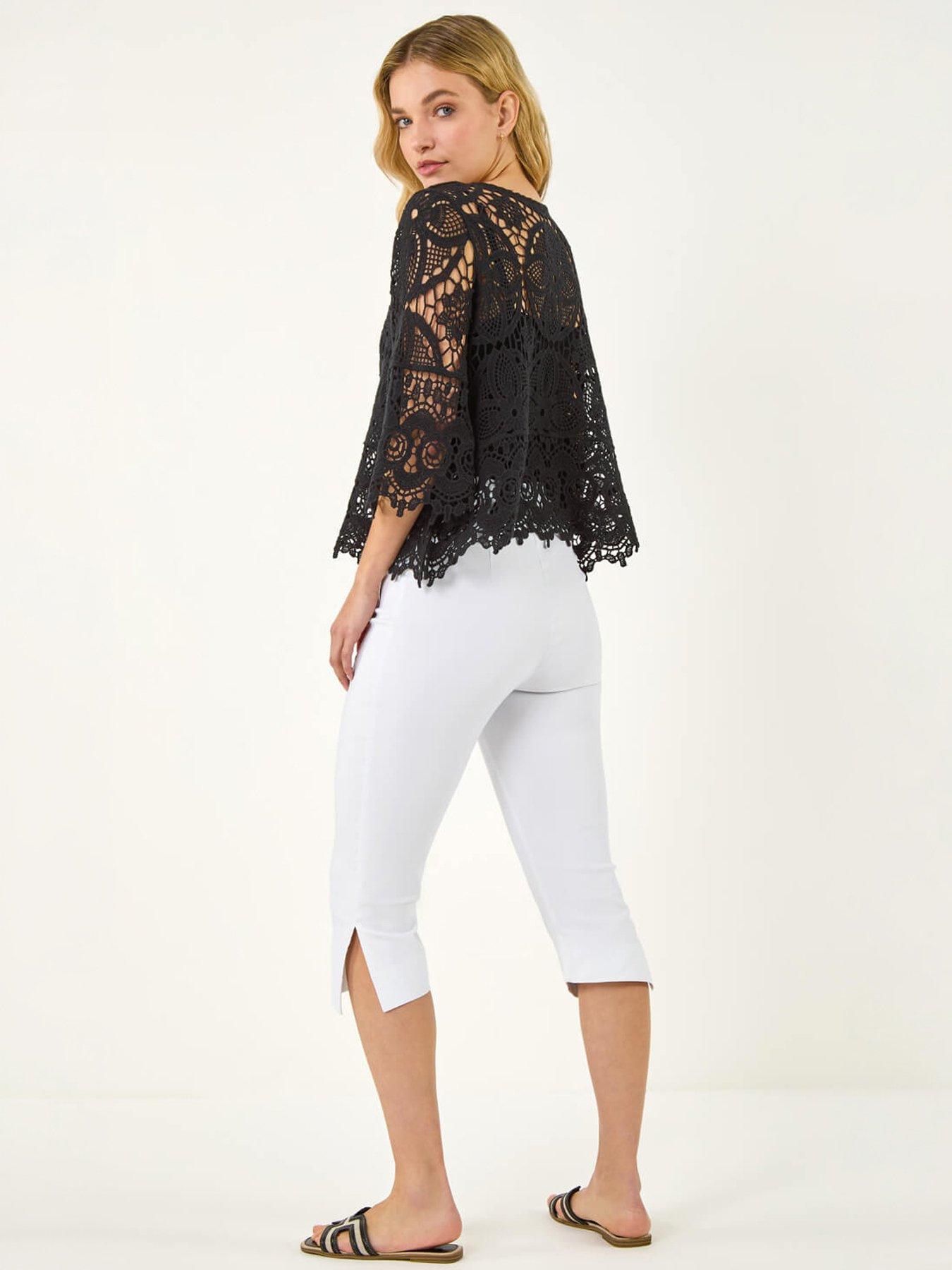 Image 4 of 5 of Roman Dusk Floral Crochet Top